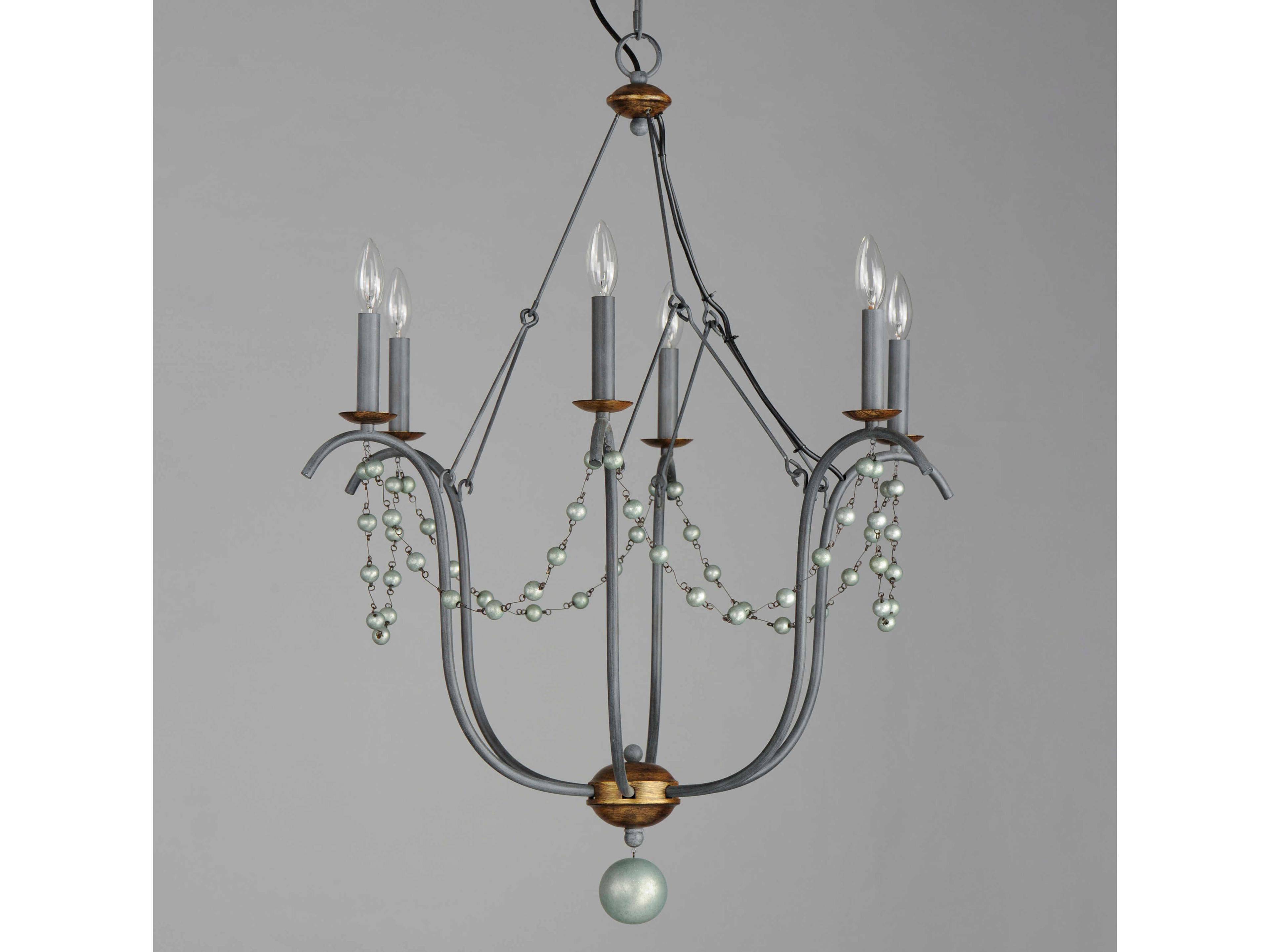 Maxim Lighting Formosa 6-Light Golden Noir Brown Candelabra Chandelier