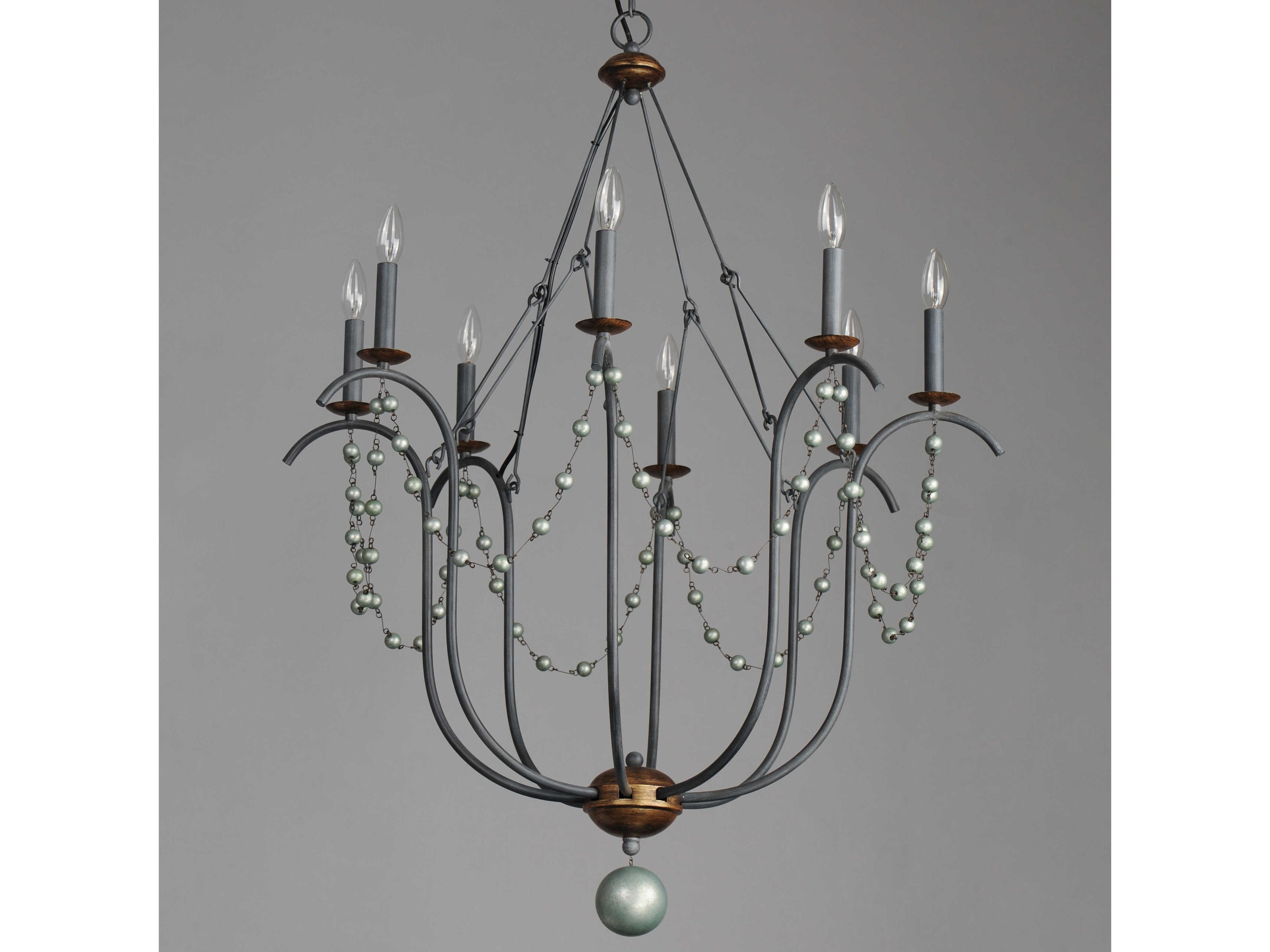 Maxim Lighting Formosa 8-Light Golden Noir Brown Candelabra Chandelier