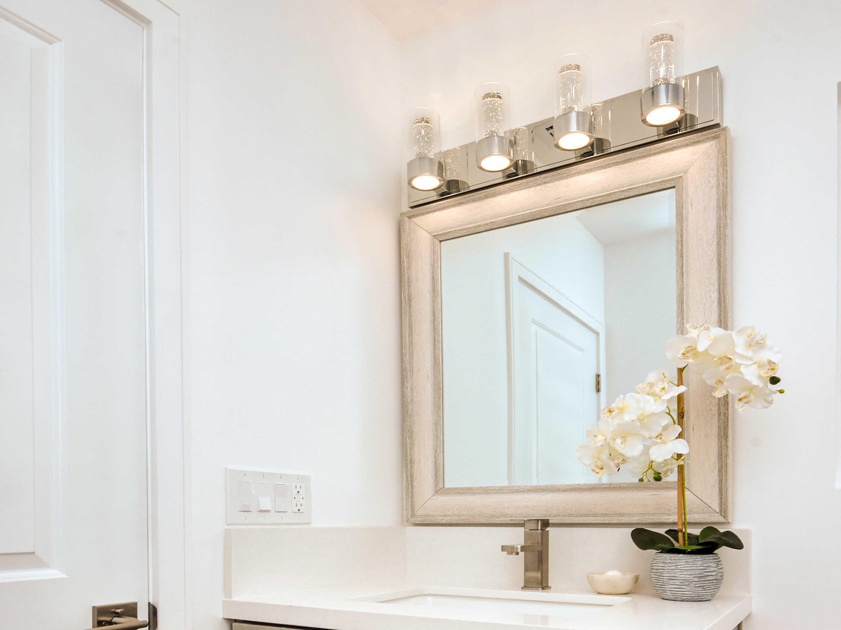 Maxim Lighting Sync 8-Light Polished Chrome Glass Vanity Light