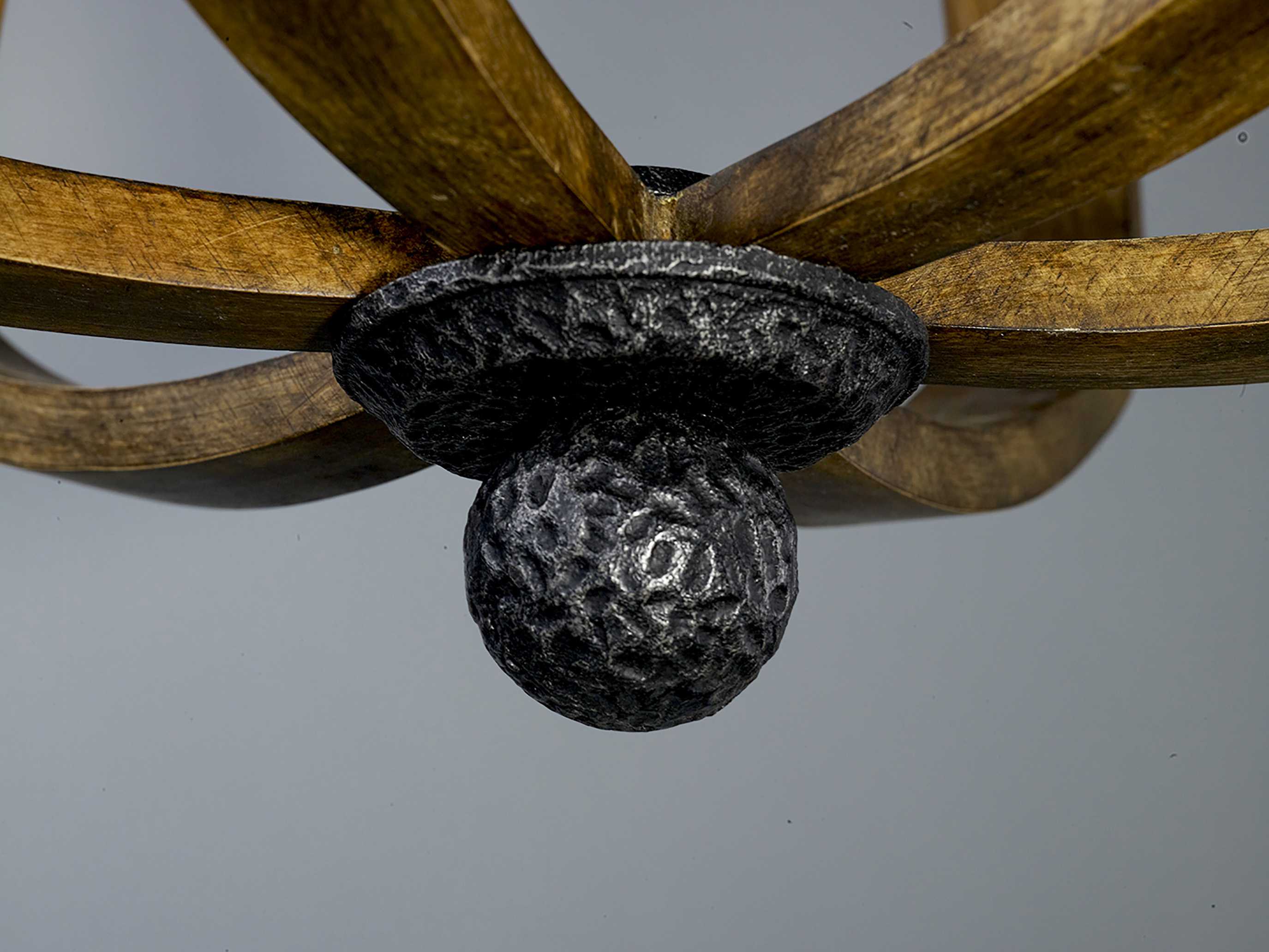 Maxim Lighting Road House 6-Light Barn Wood Iron Ore Brown Island Pendant