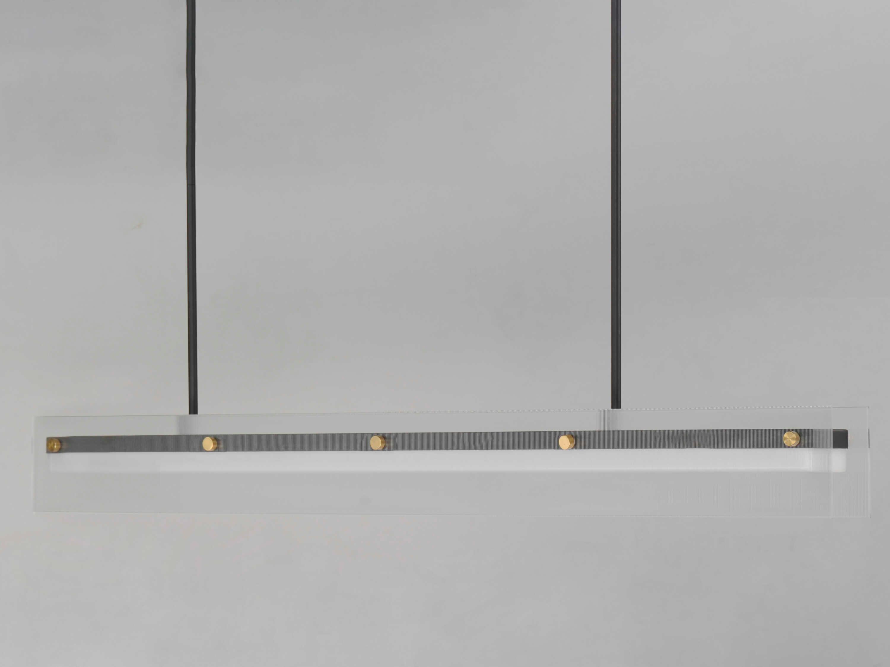 Maxim Lighting Spectre 1-Light Black Natural Aged Brass Linear Island Pendant