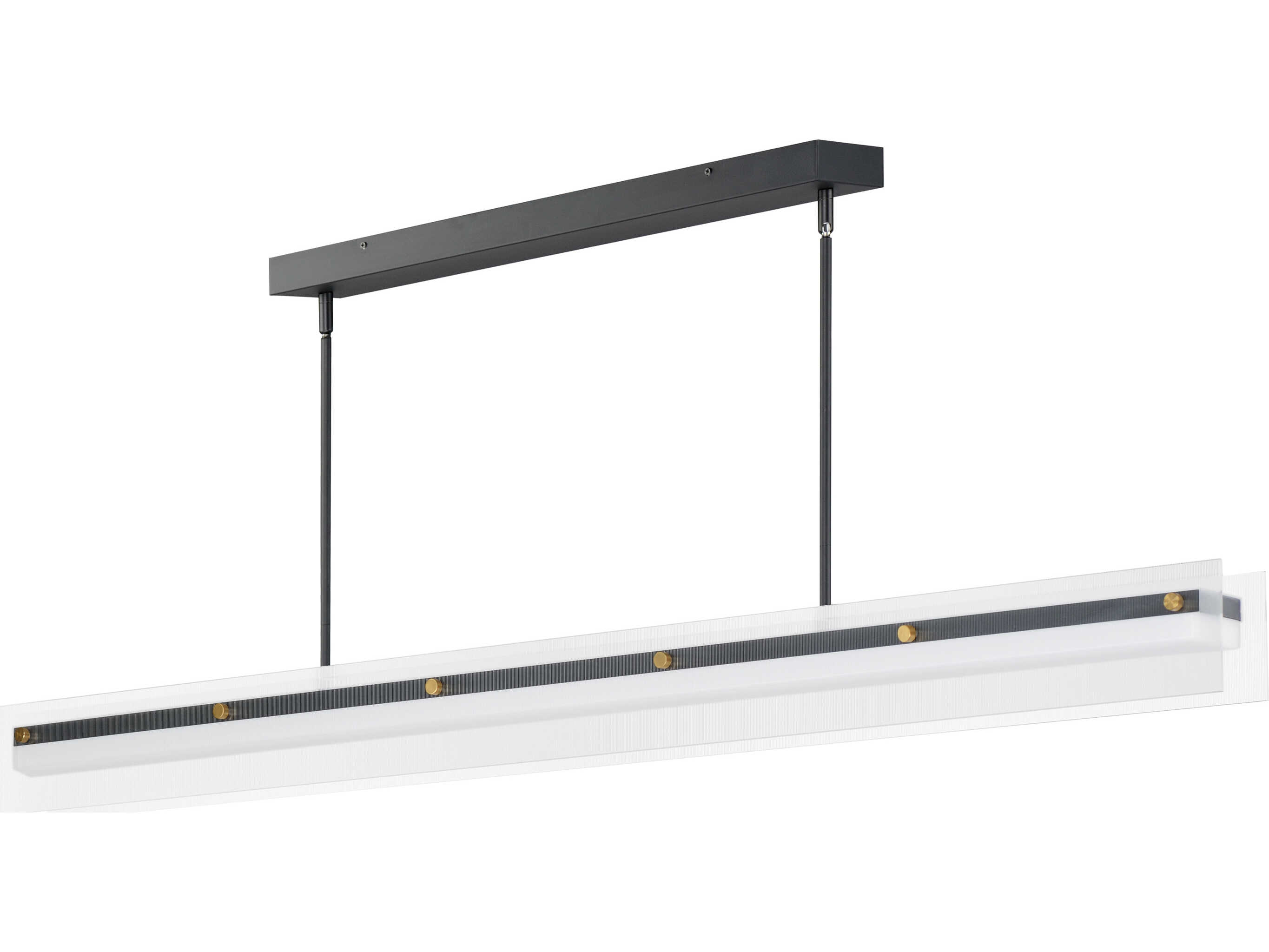 Maxim Lighting Spectre 1-Light Black Natural Aged Brass Linear Island Pendant