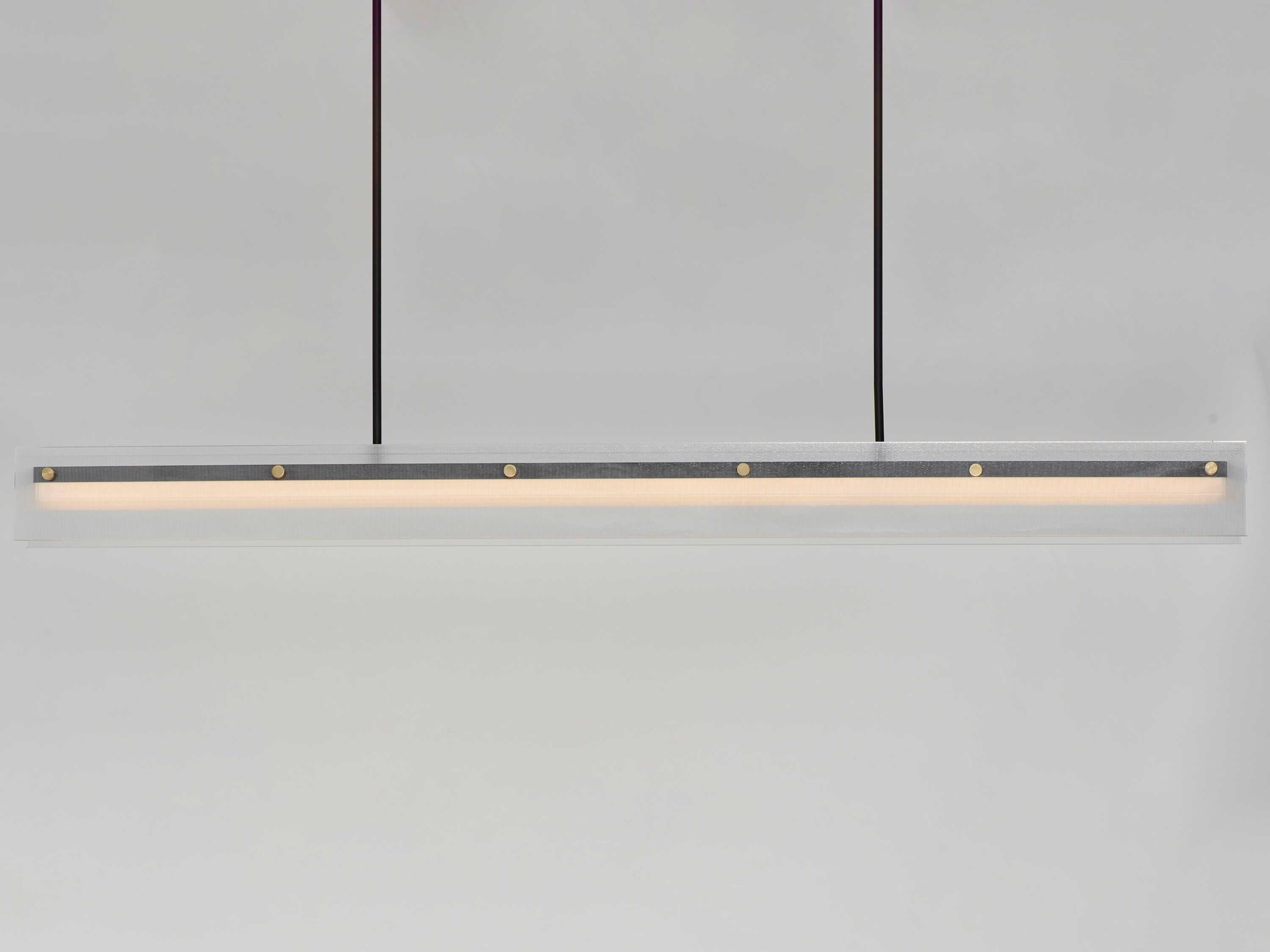 Maxim Lighting Spectre 1-Light Black Natural Aged Brass Linear Island Pendant
