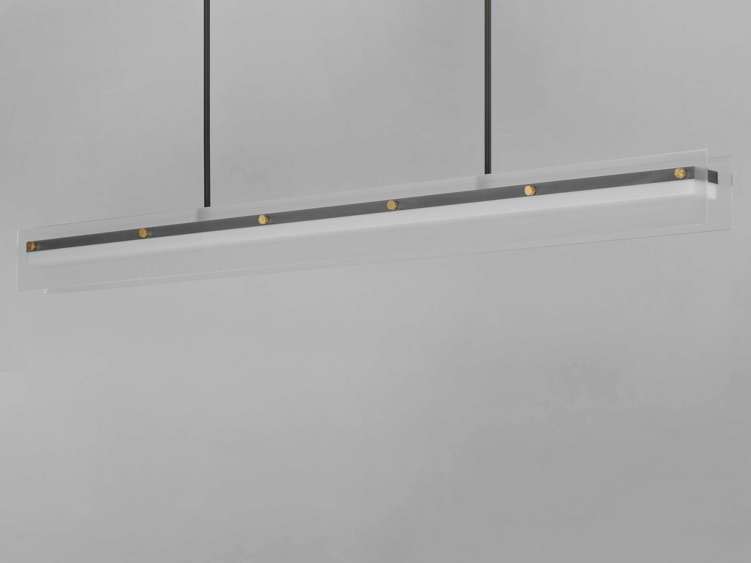 Maxim Lighting Spectre 1-Light Black Natural Aged Brass Linear Island Pendant