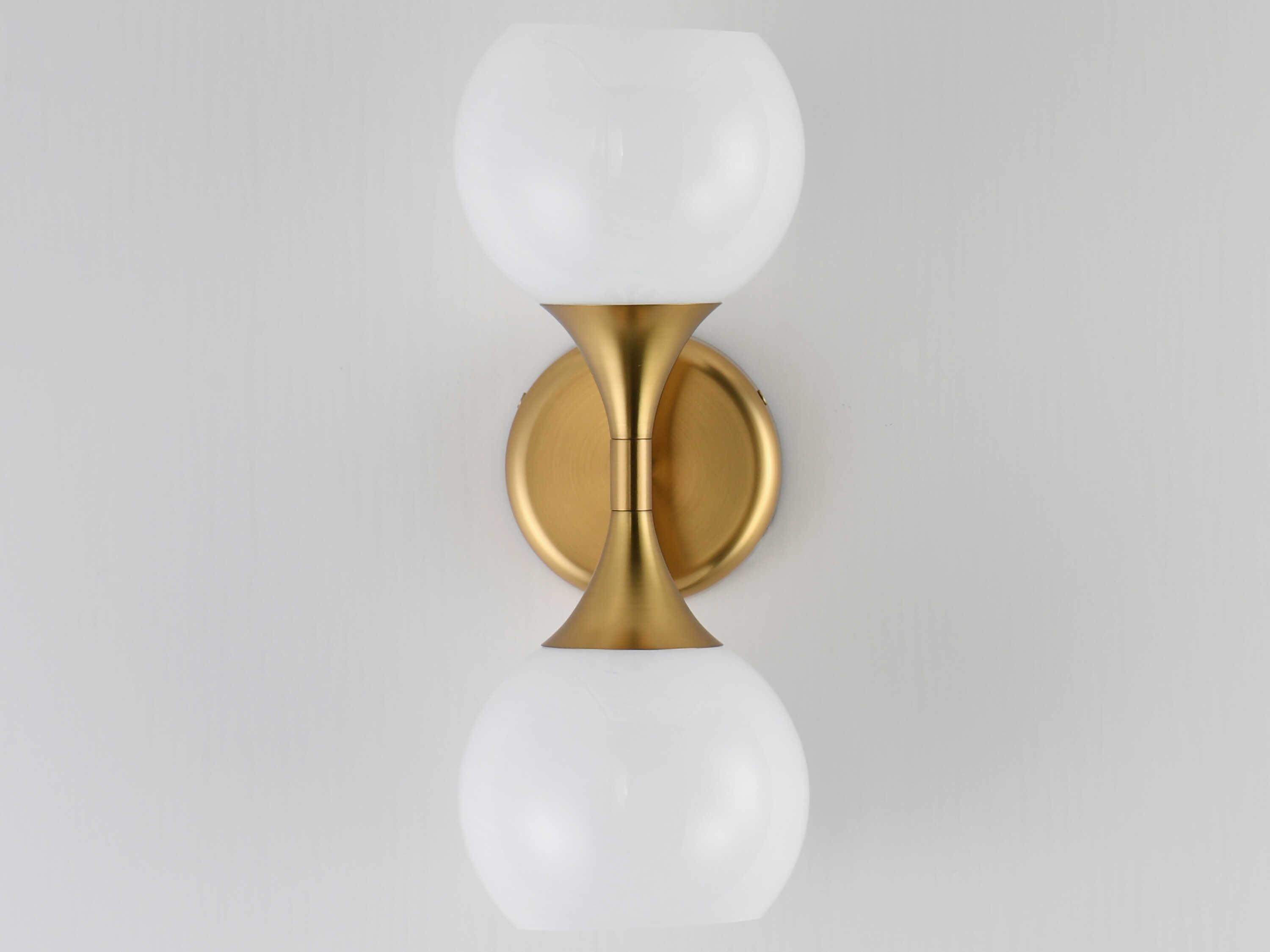 Maxim Lighting Neve 2-Light Natural Aged Brass Wall Sconce