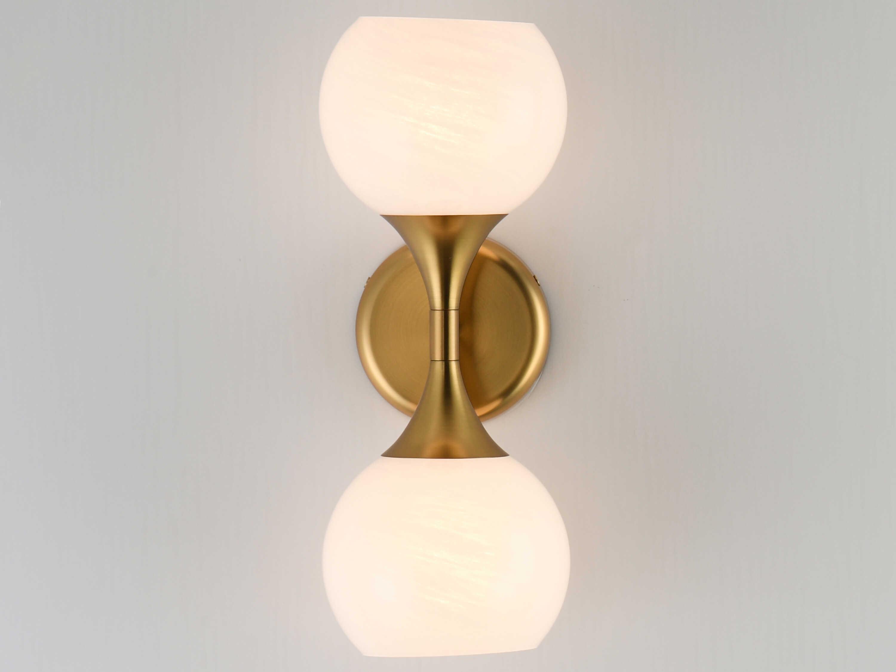 Maxim Lighting Neve 2-Light Natural Aged Brass Wall Sconce