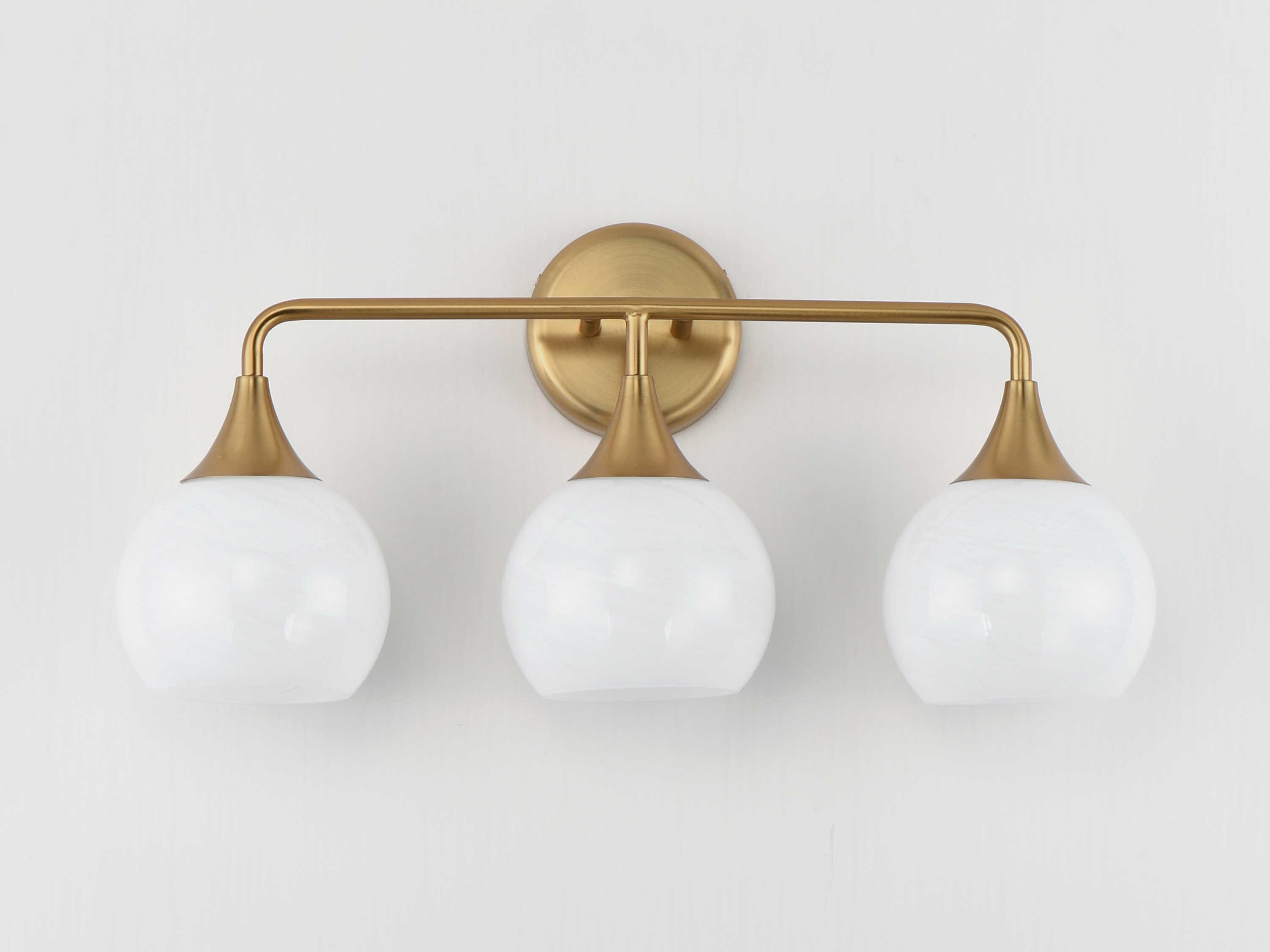 Maxim Lighting Neve 3-Light Natural Aged Brass Vanity Light