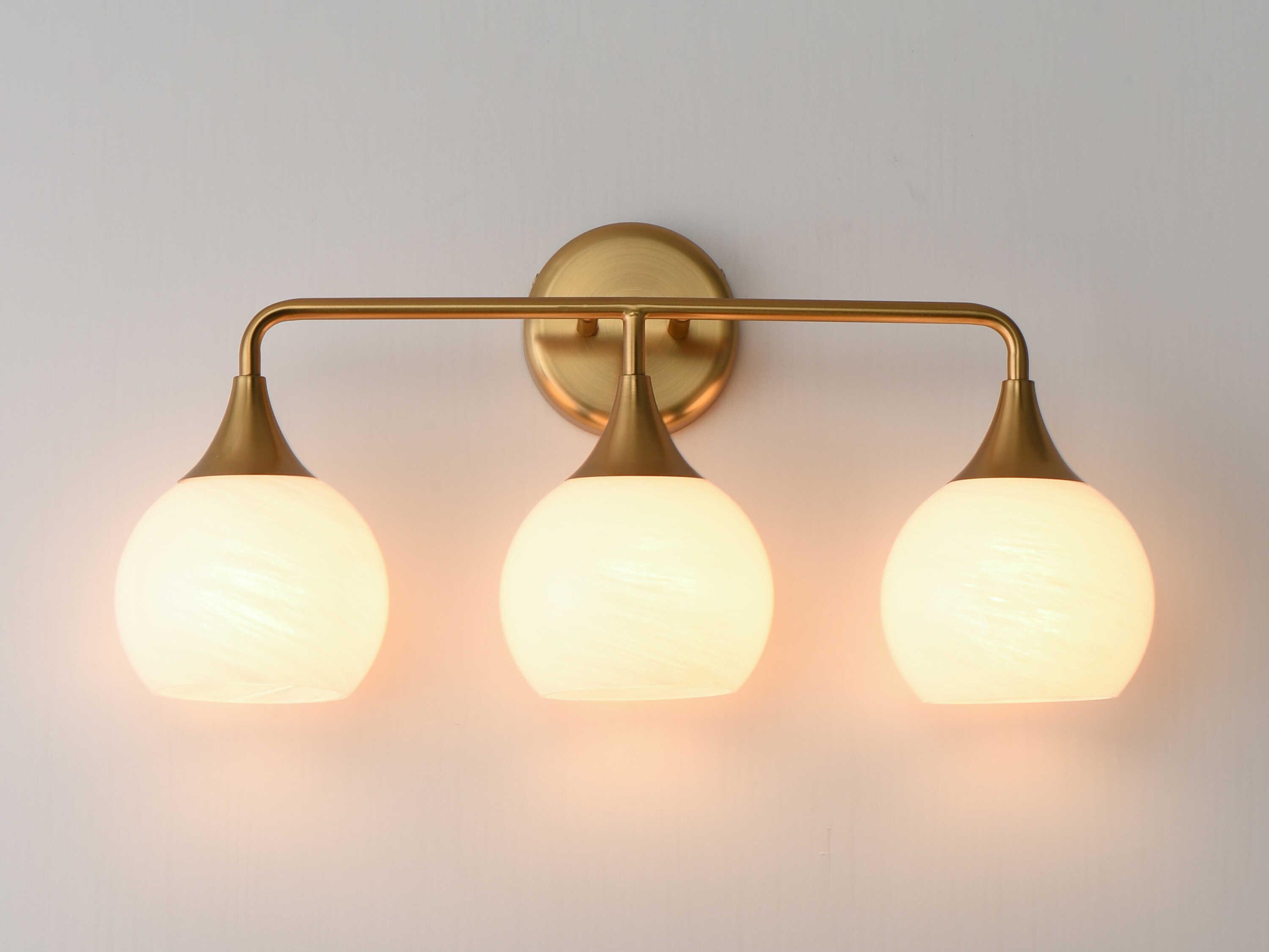 Maxim Lighting Neve 3-Light Natural Aged Brass Vanity Light