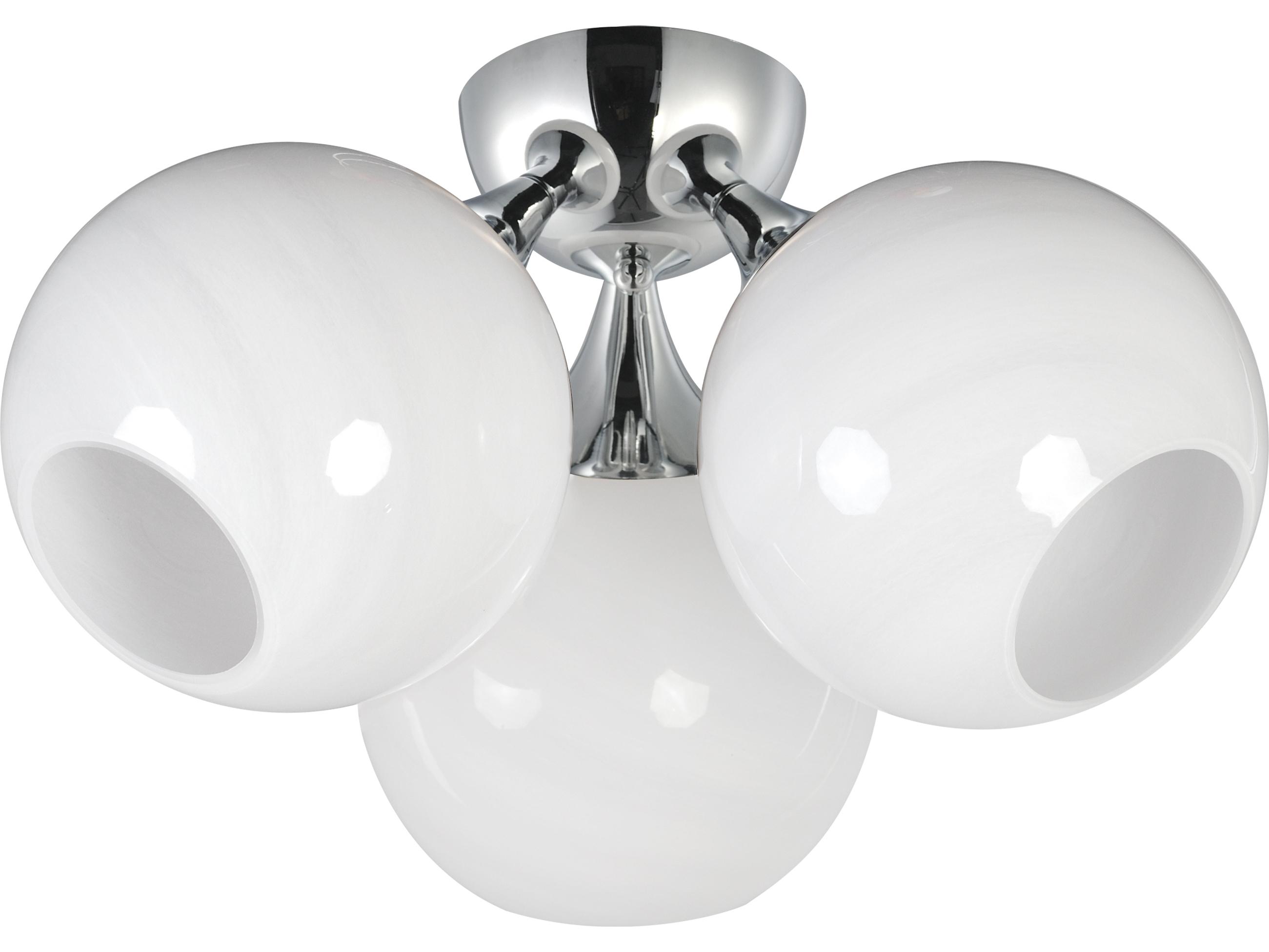 Maxim Lighting Neve 3-Light Polished Chrome Globe Semi Flush Mount
