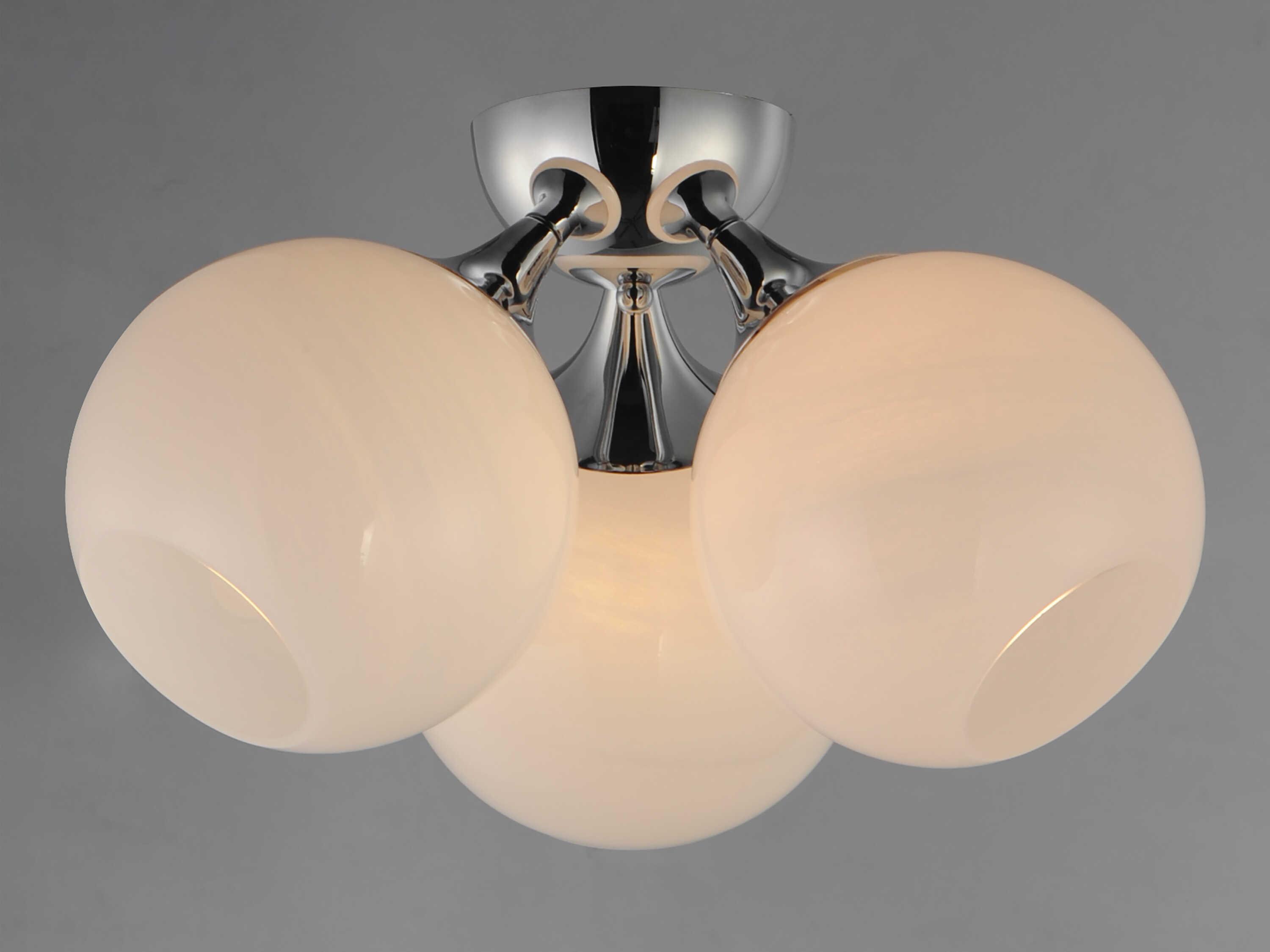 Maxim Lighting Neve 3-Light Polished Chrome Globe Semi Flush Mount