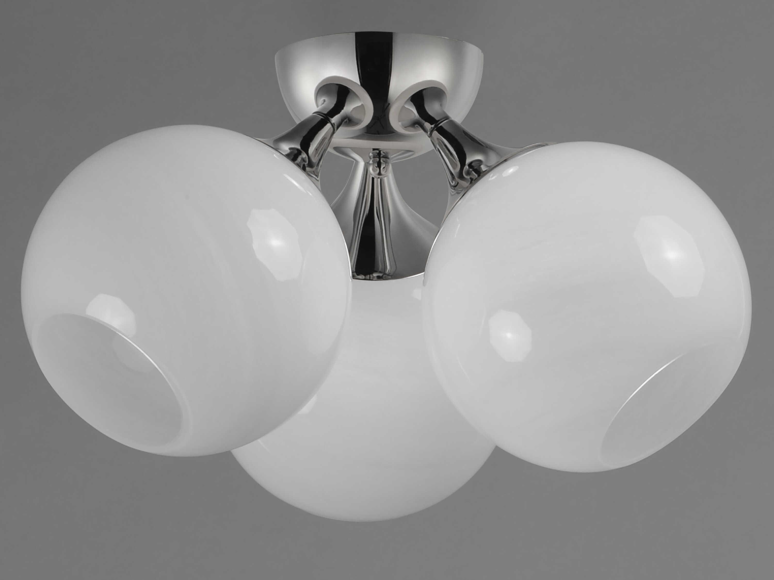 Maxim Lighting Neve 3-Light Polished Chrome Globe Semi Flush Mount