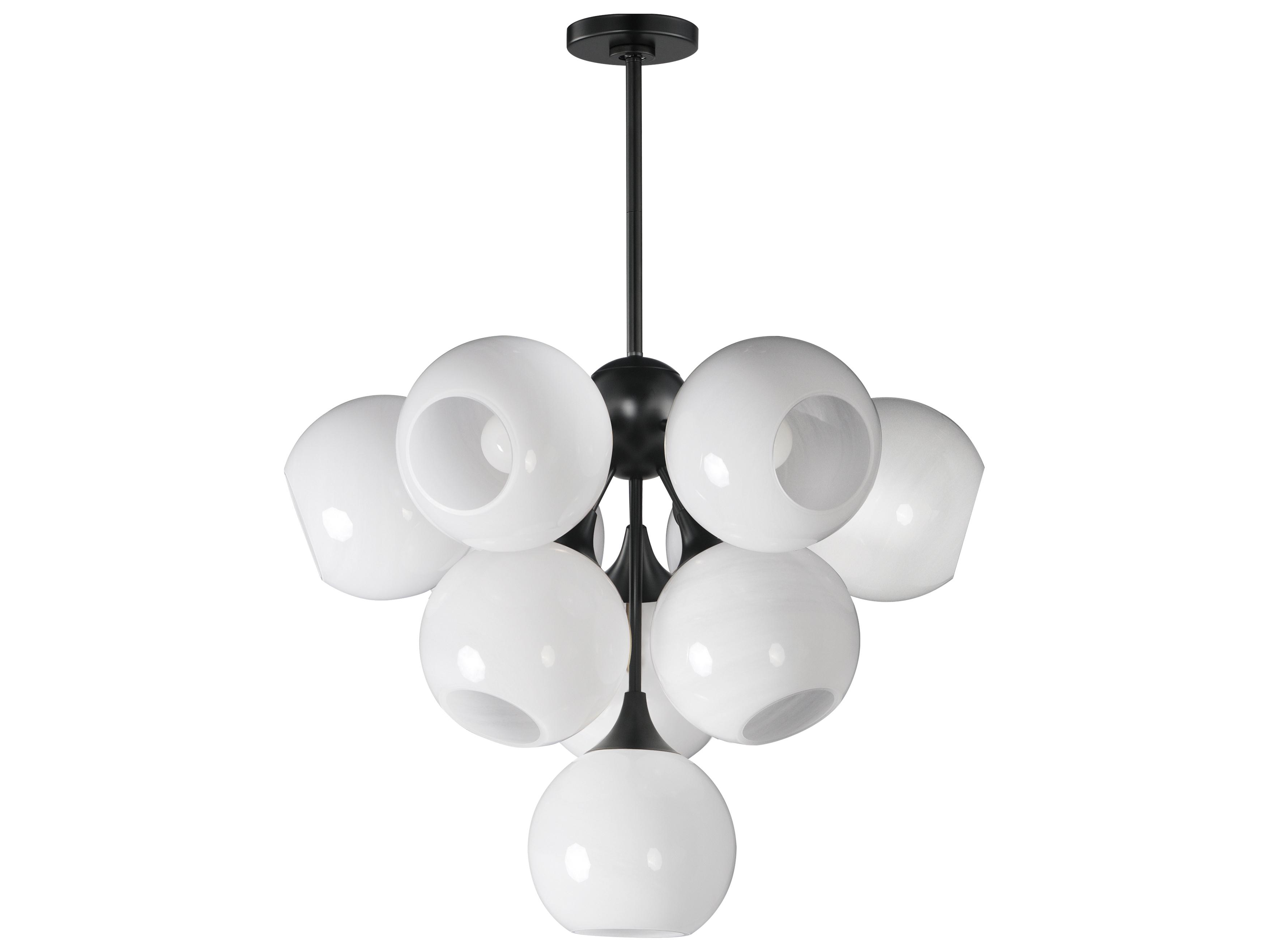 Maxim Lighting Neve 10-Light Black Globe Tiered Pendant