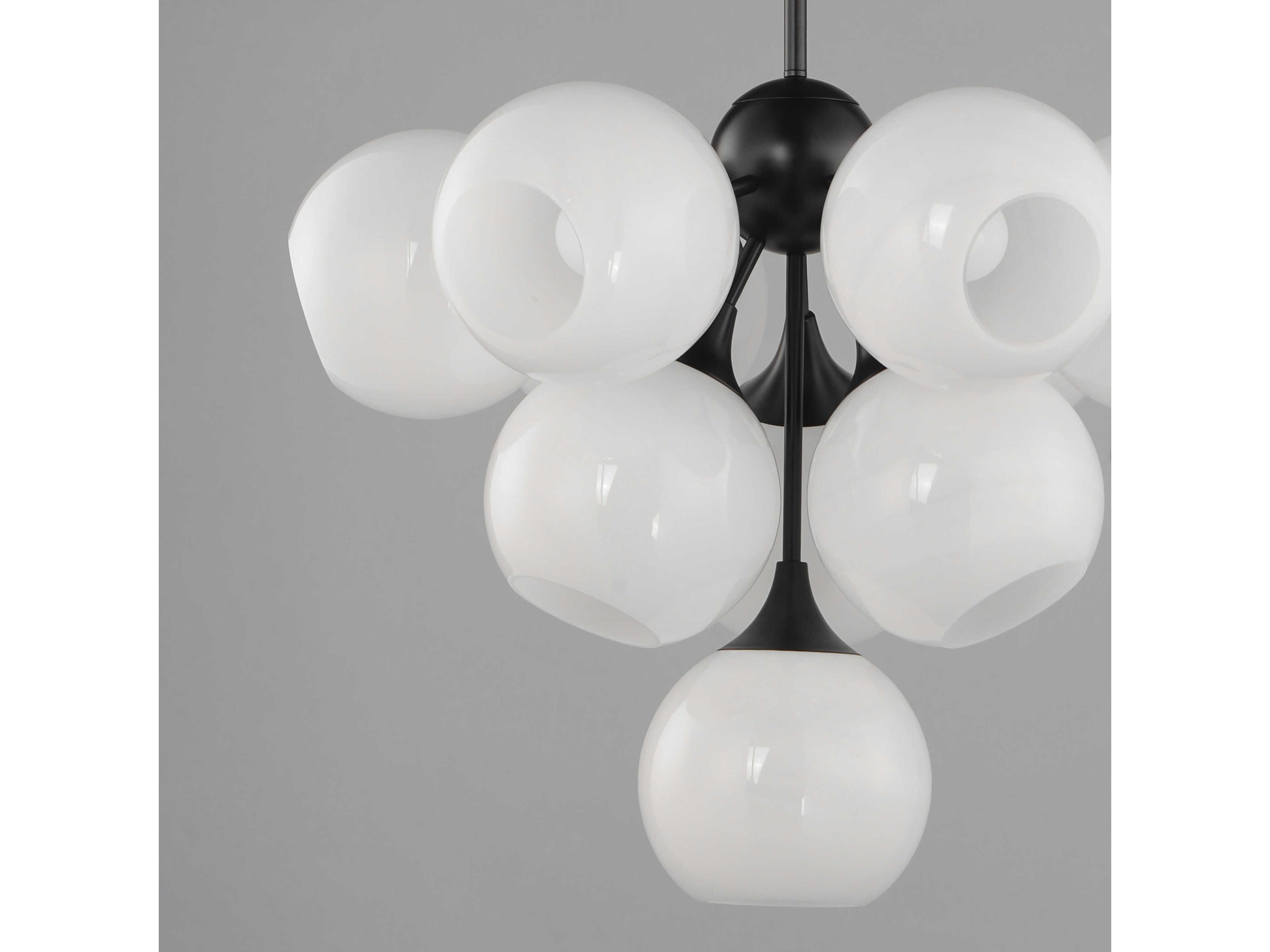 Maxim Lighting Neve 10-Light Black Globe Tiered Pendant
