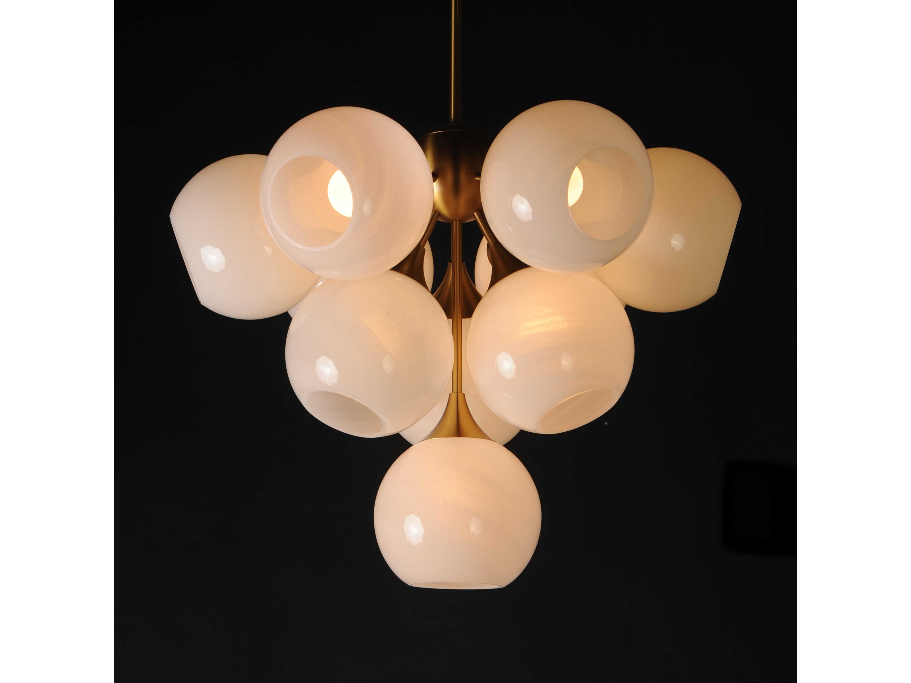 Maxim Lighting Neve 10-Light Natural Aged Brass Globe Pendant