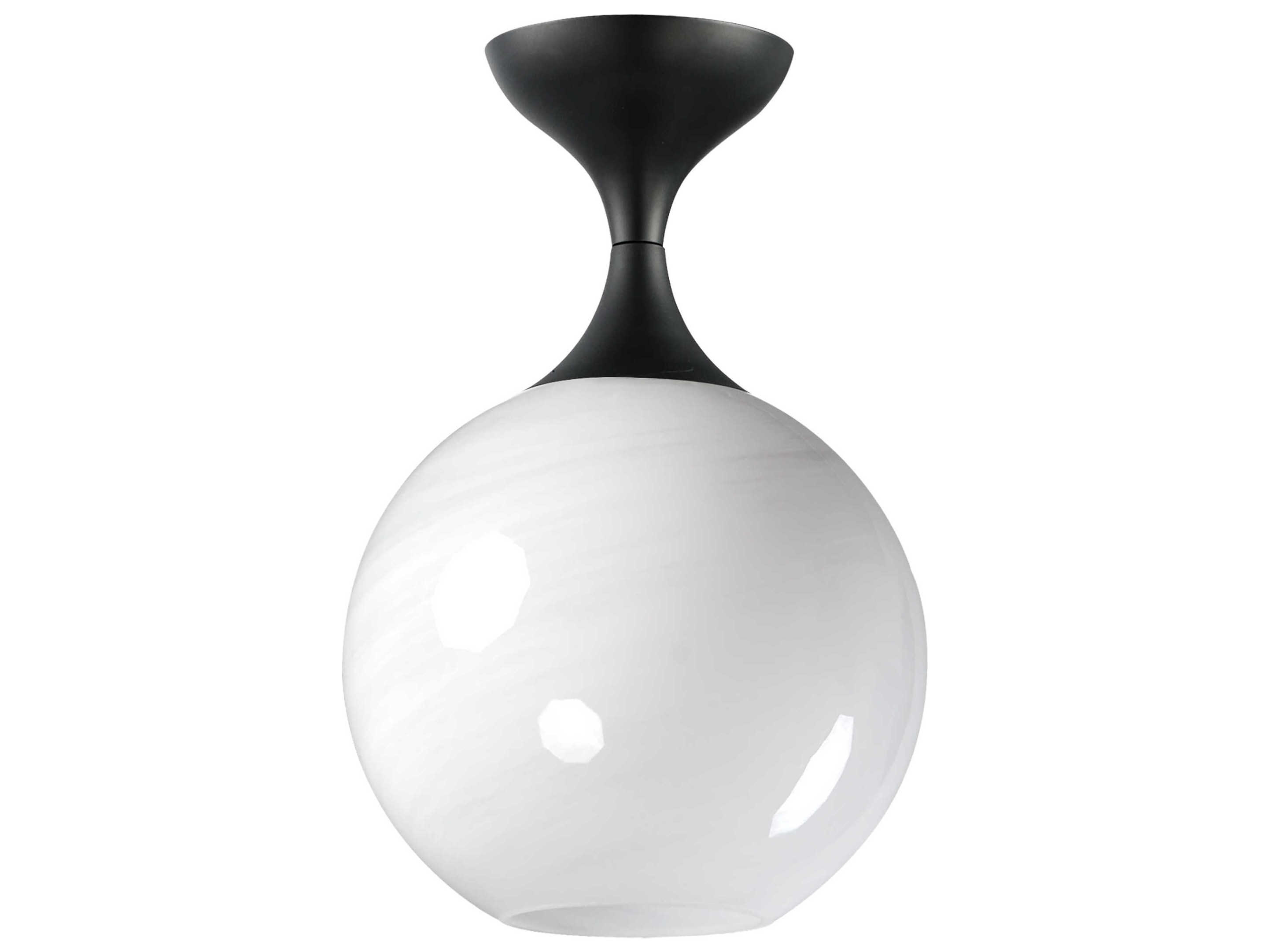 Maxim Lighting Neve 1-Light Black Globe Flush Mount