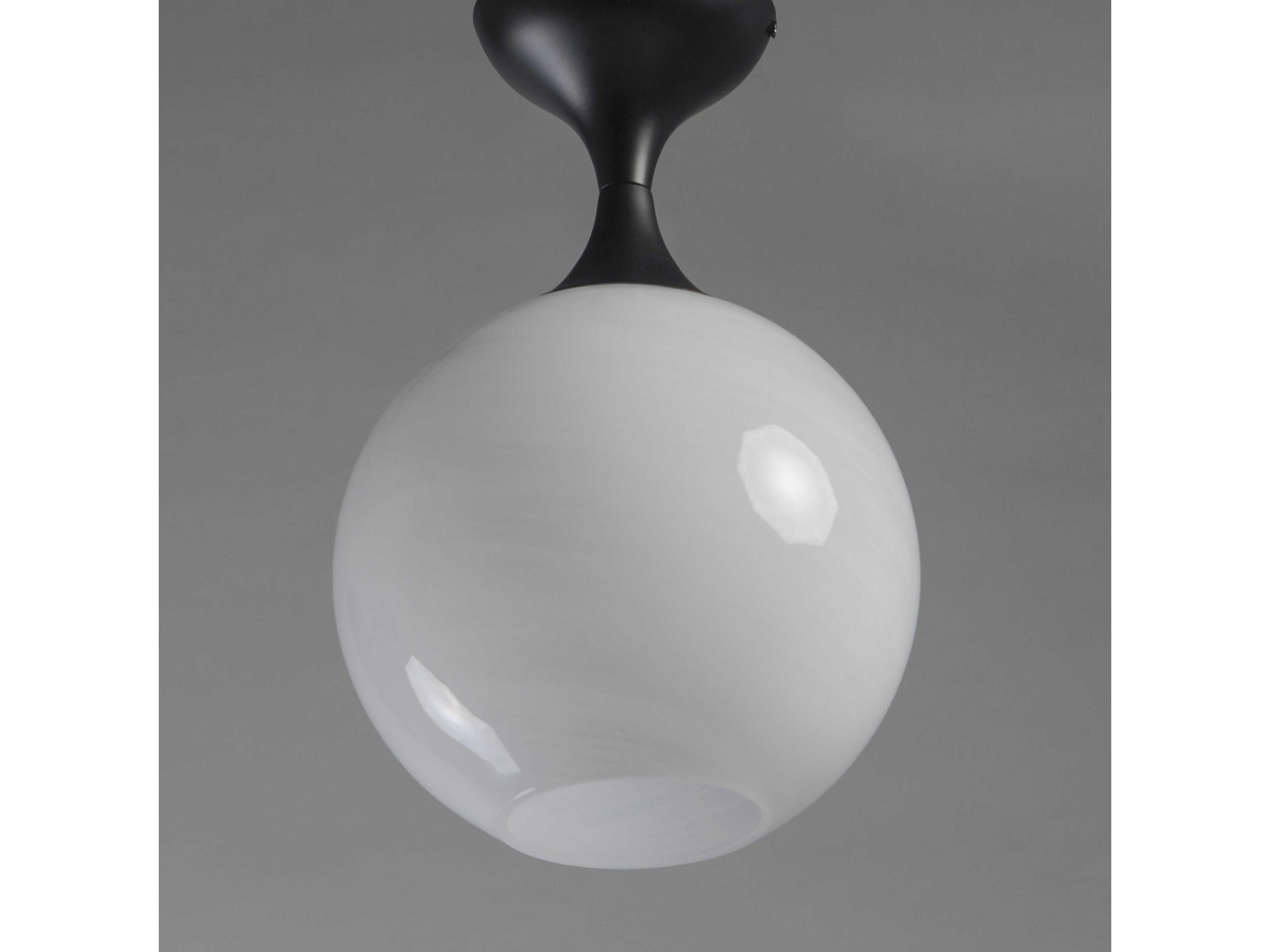 Maxim Lighting Neve 1-Light Black Globe Flush Mount