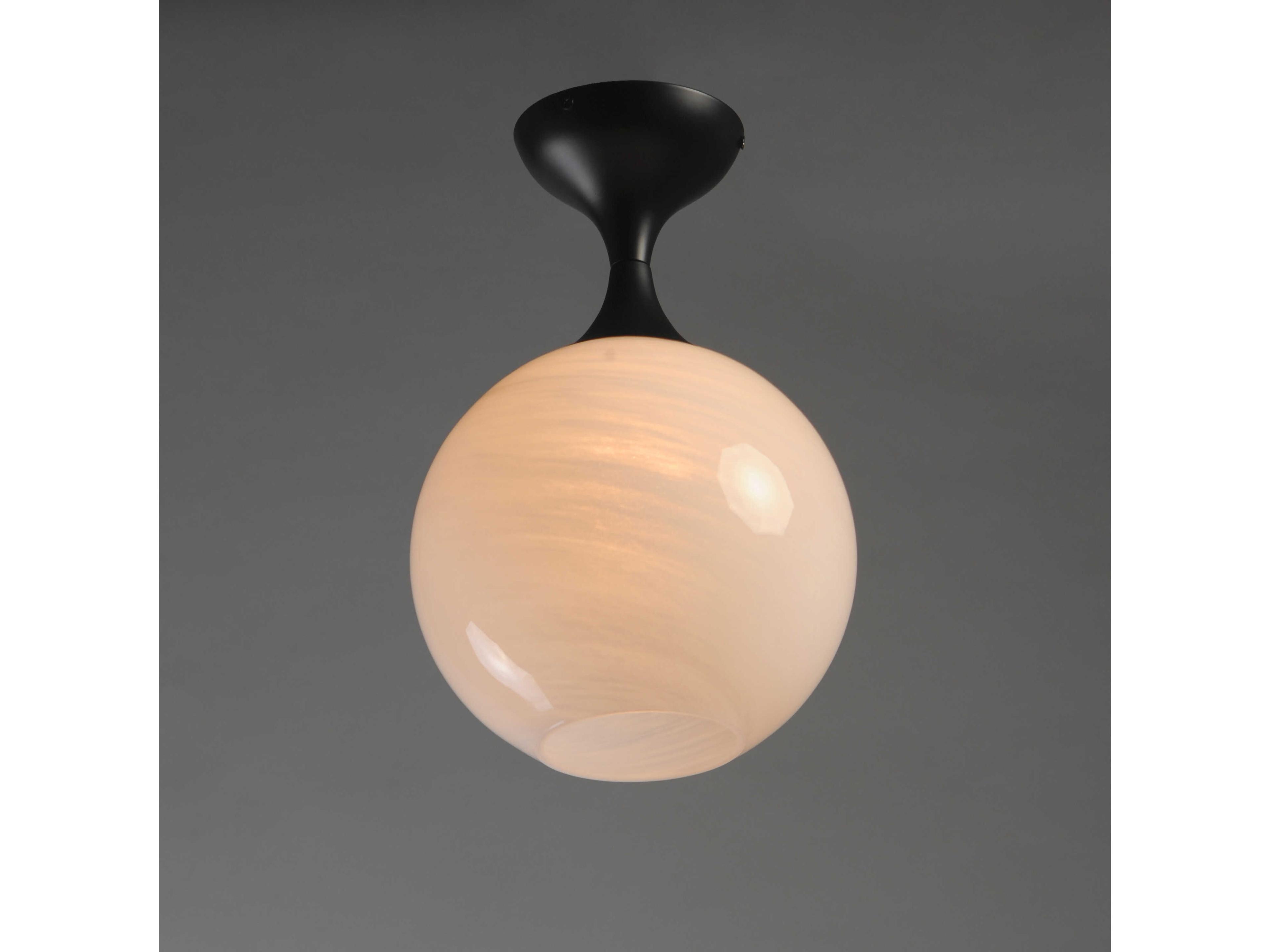 Maxim Lighting Neve 1-Light Black Globe Flush Mount