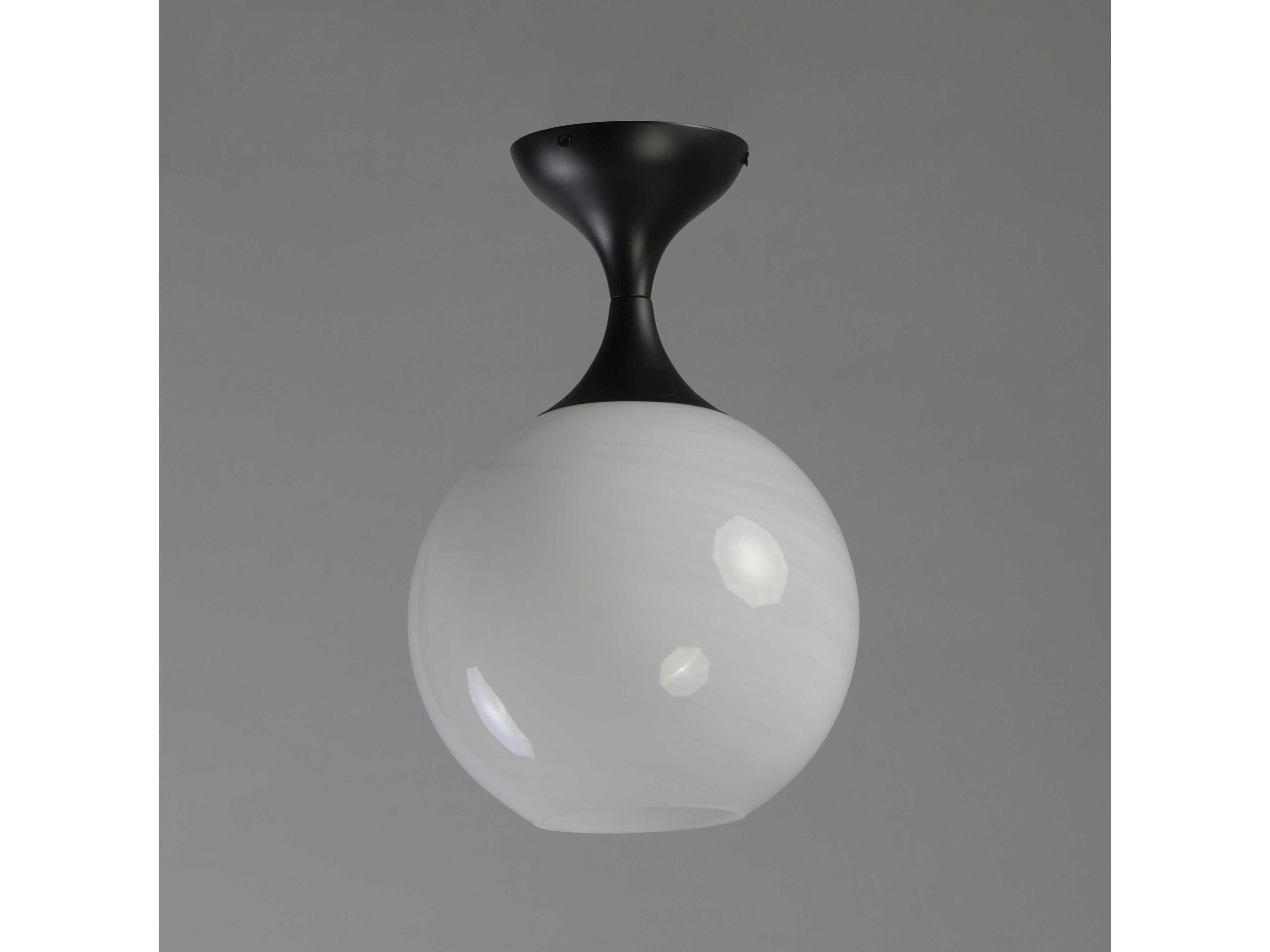 Maxim Lighting Neve 1-Light Black Globe Flush Mount