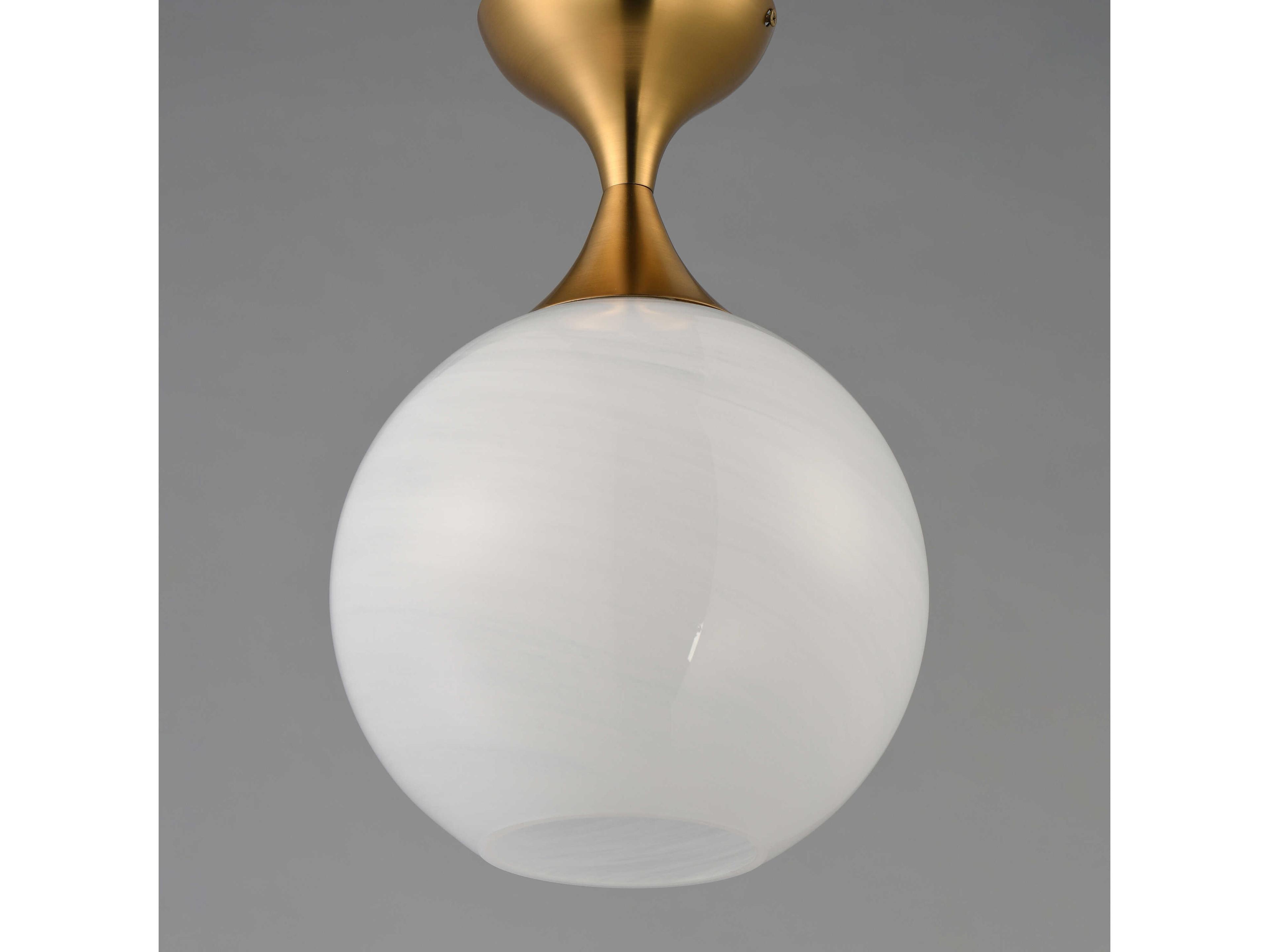 Maxim Lighting Neve 1-Light Natural Aged Brass Globe Flush Mount