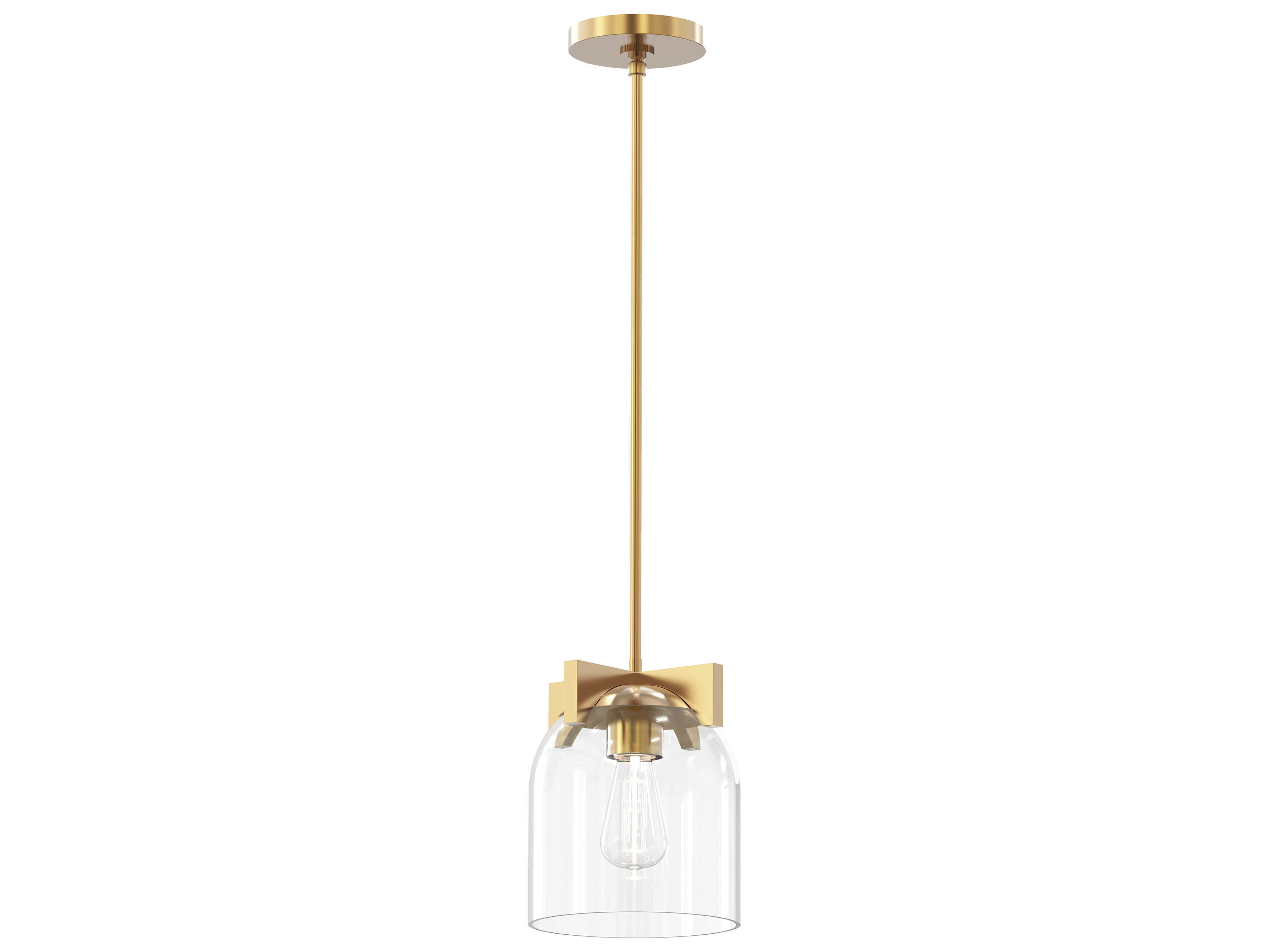 Maxim Lighting Scoop 1-Light Natural Aged Brass Bell Mini Pendant