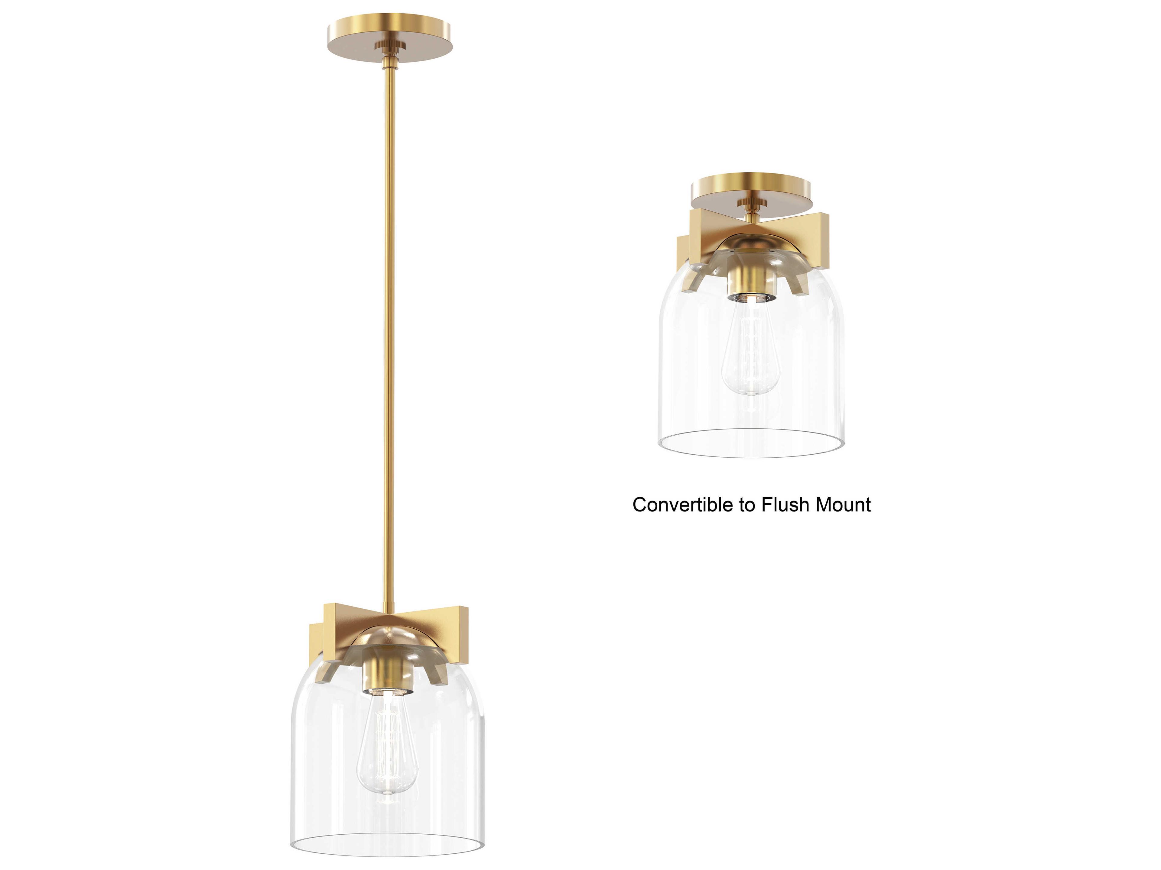 Maxim Lighting Scoop 1-Light Natural Aged Brass Bell Mini Pendant