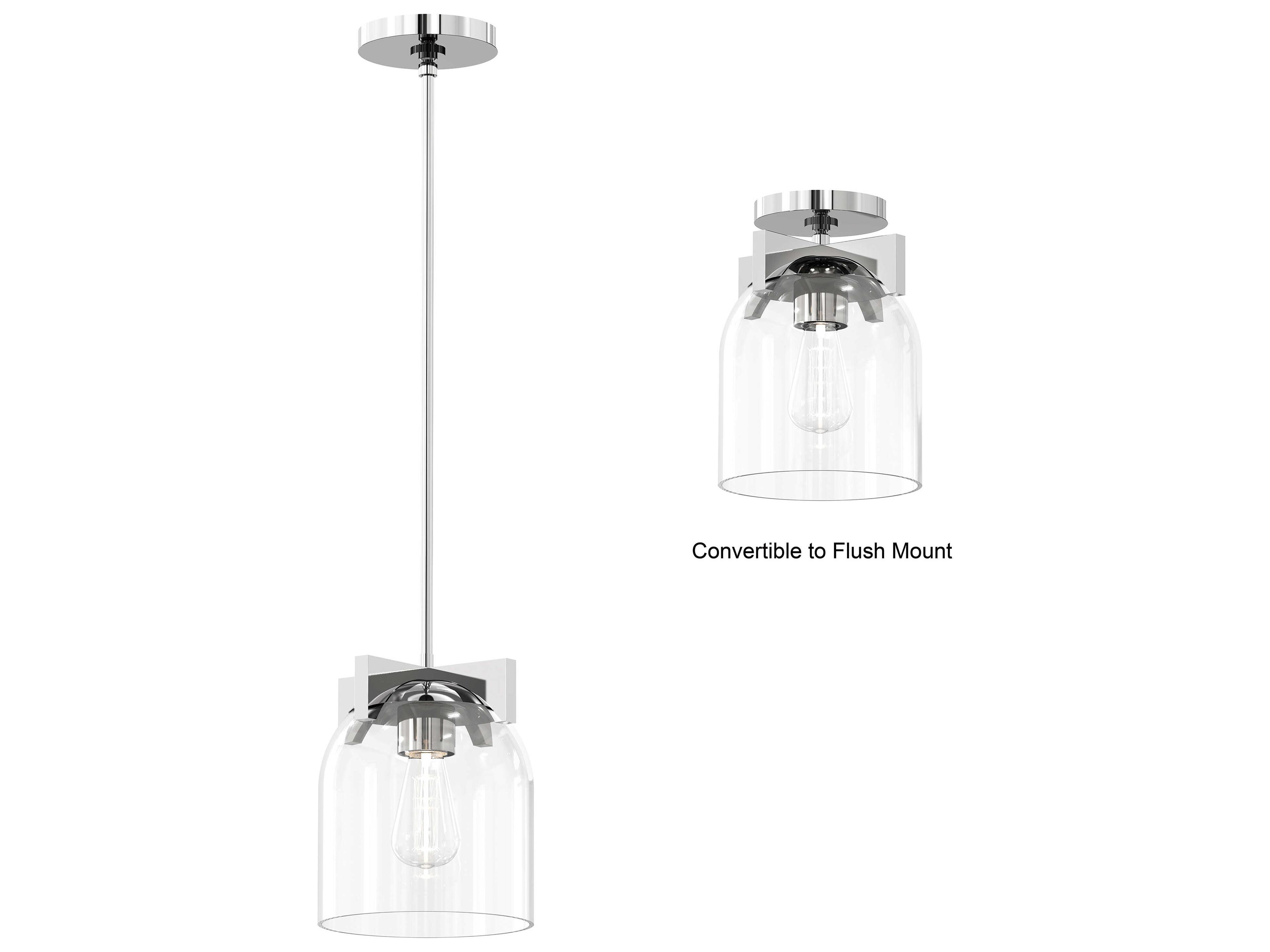 Maxim Lighting Scoop 1-Light Polished Chrome Bell Mini Pendant