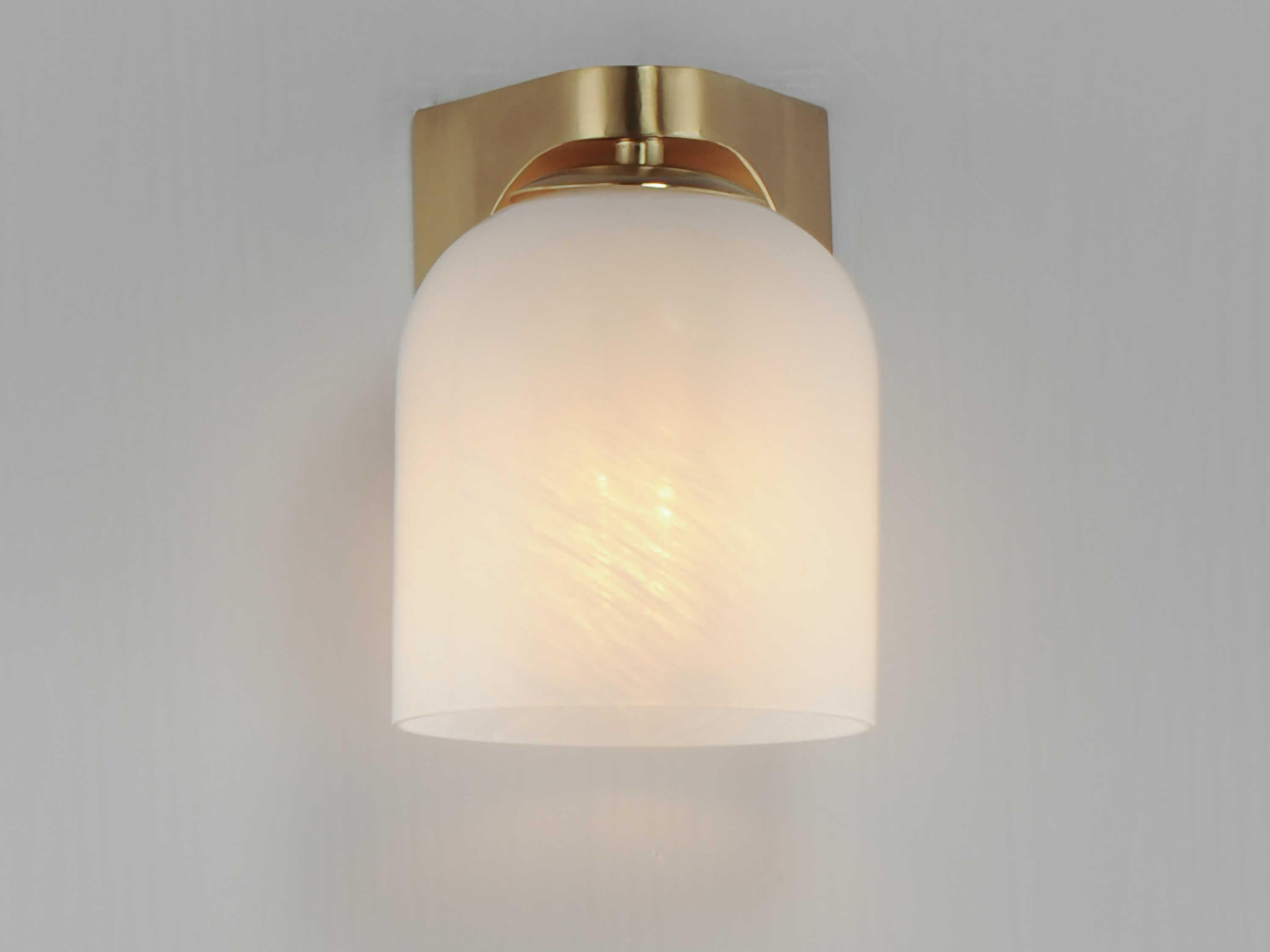 Maxim Lighting Scoop 1-Light Natural Aged Brass Wall Sconce