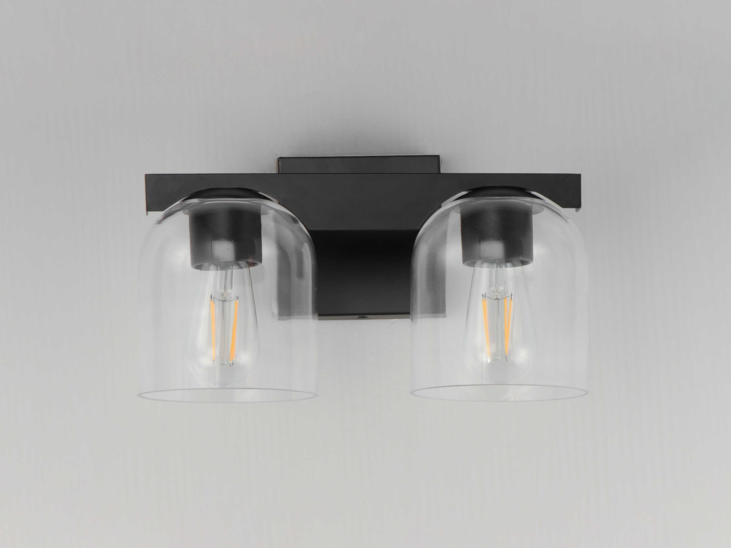 Maxim Lighting Scoop 2-Light Black Vanity Light