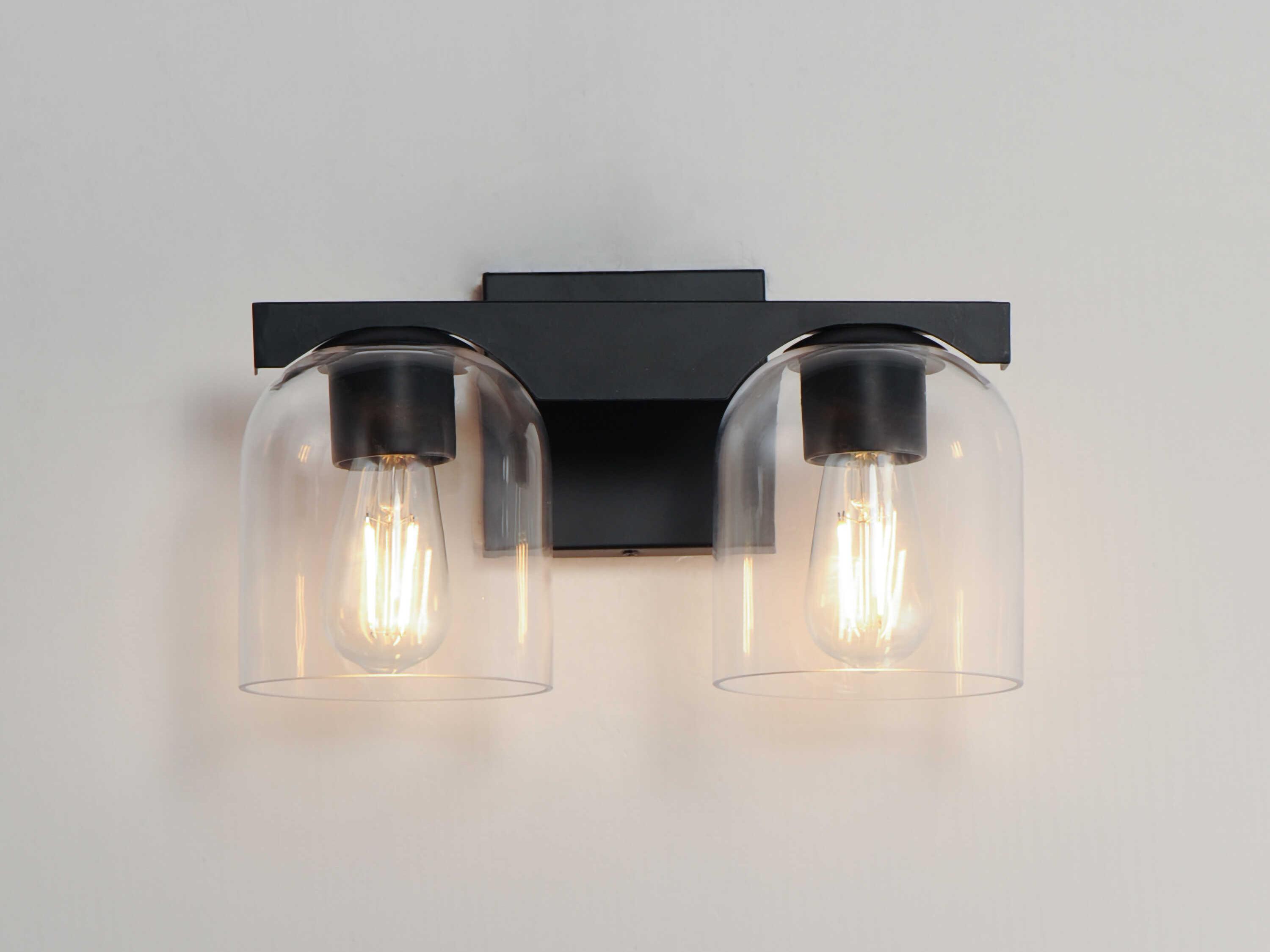 Maxim Lighting Scoop 2-Light Black Vanity Light