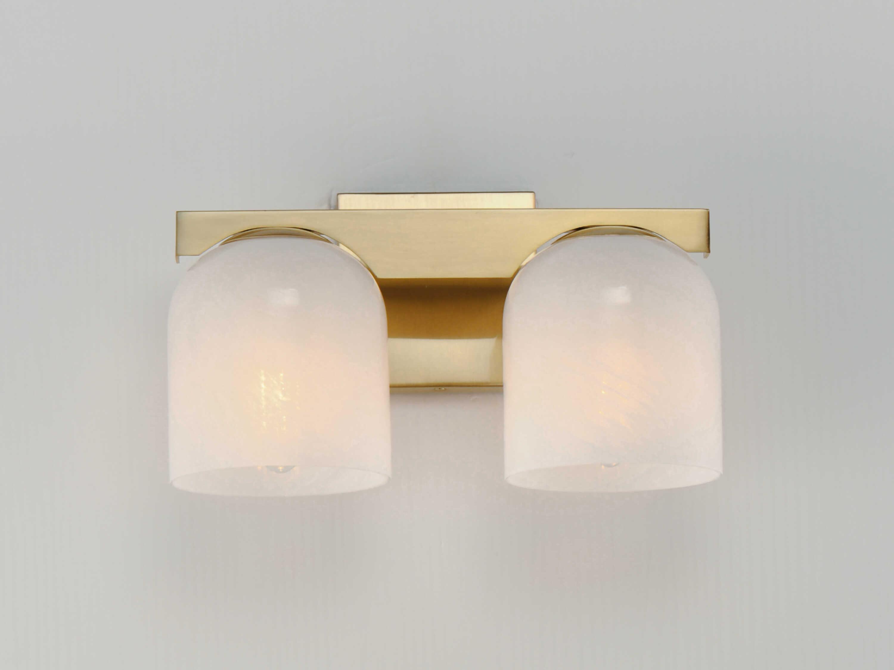 Maxim Lighting Scoop 2-Light Natural Aged Brass Vanity Light