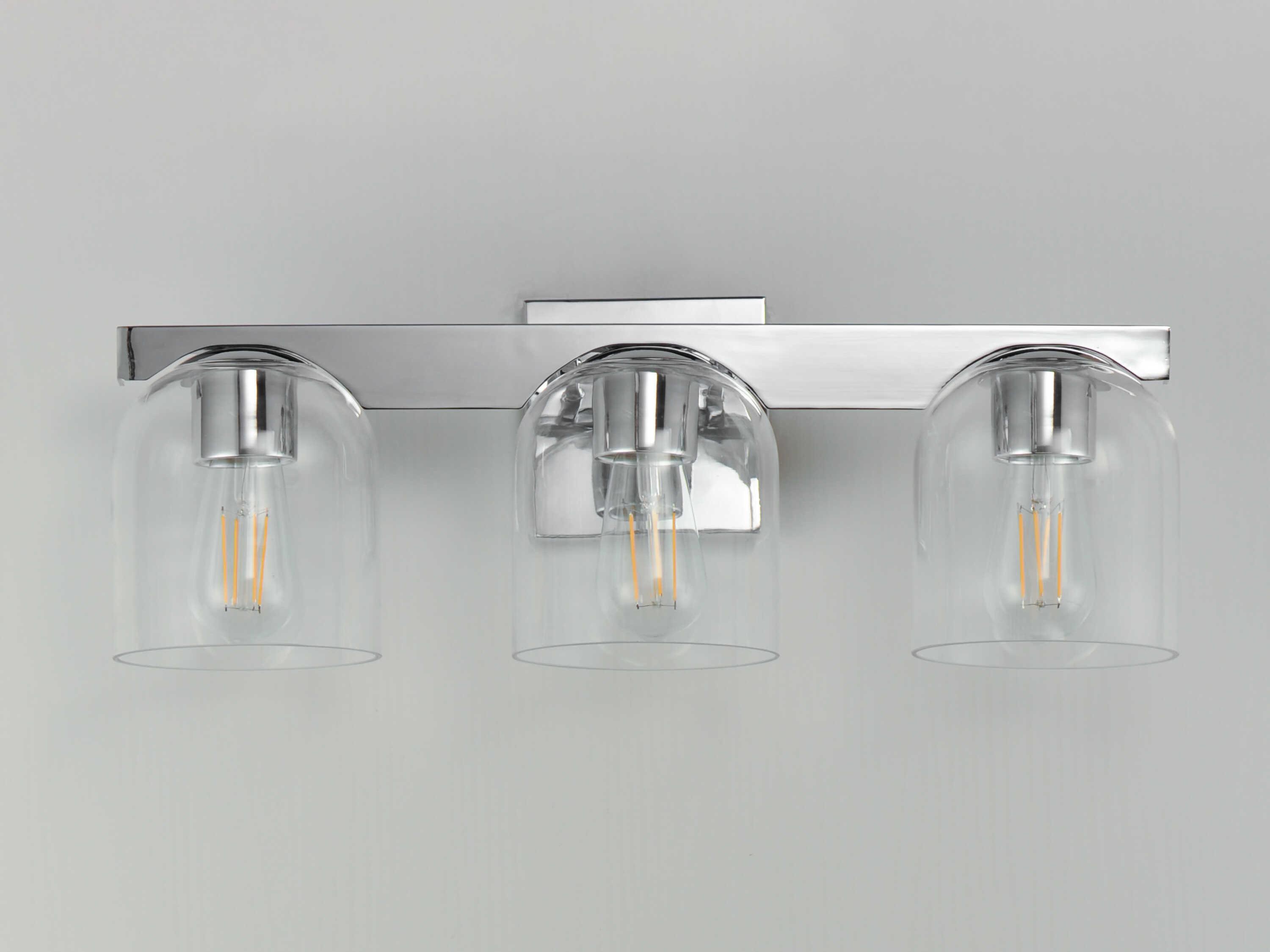 Maxim Lighting Scoop 3-Light Polished Chrome Vanity Light