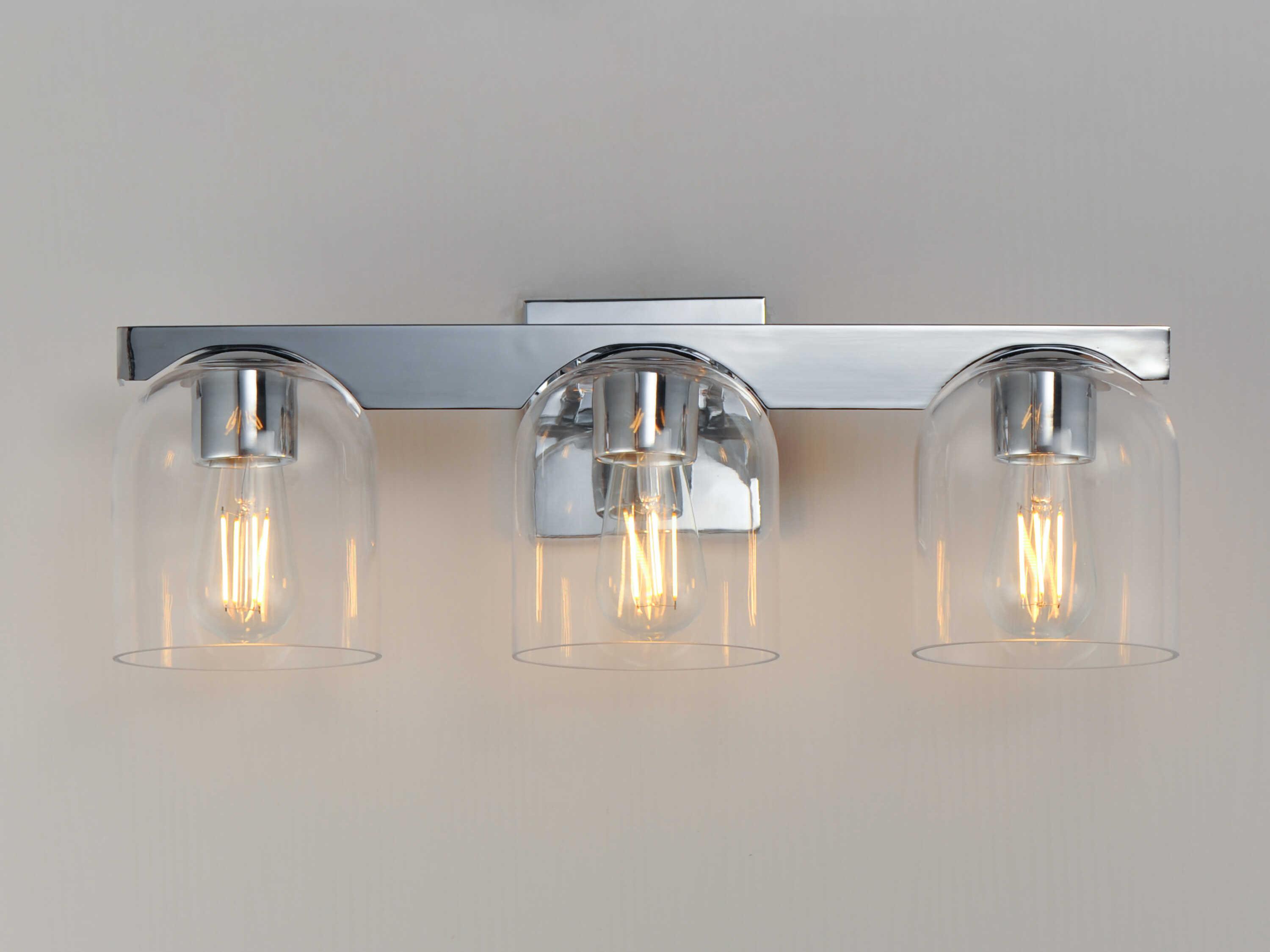 Maxim Lighting Scoop 3-Light Polished Chrome Vanity Light