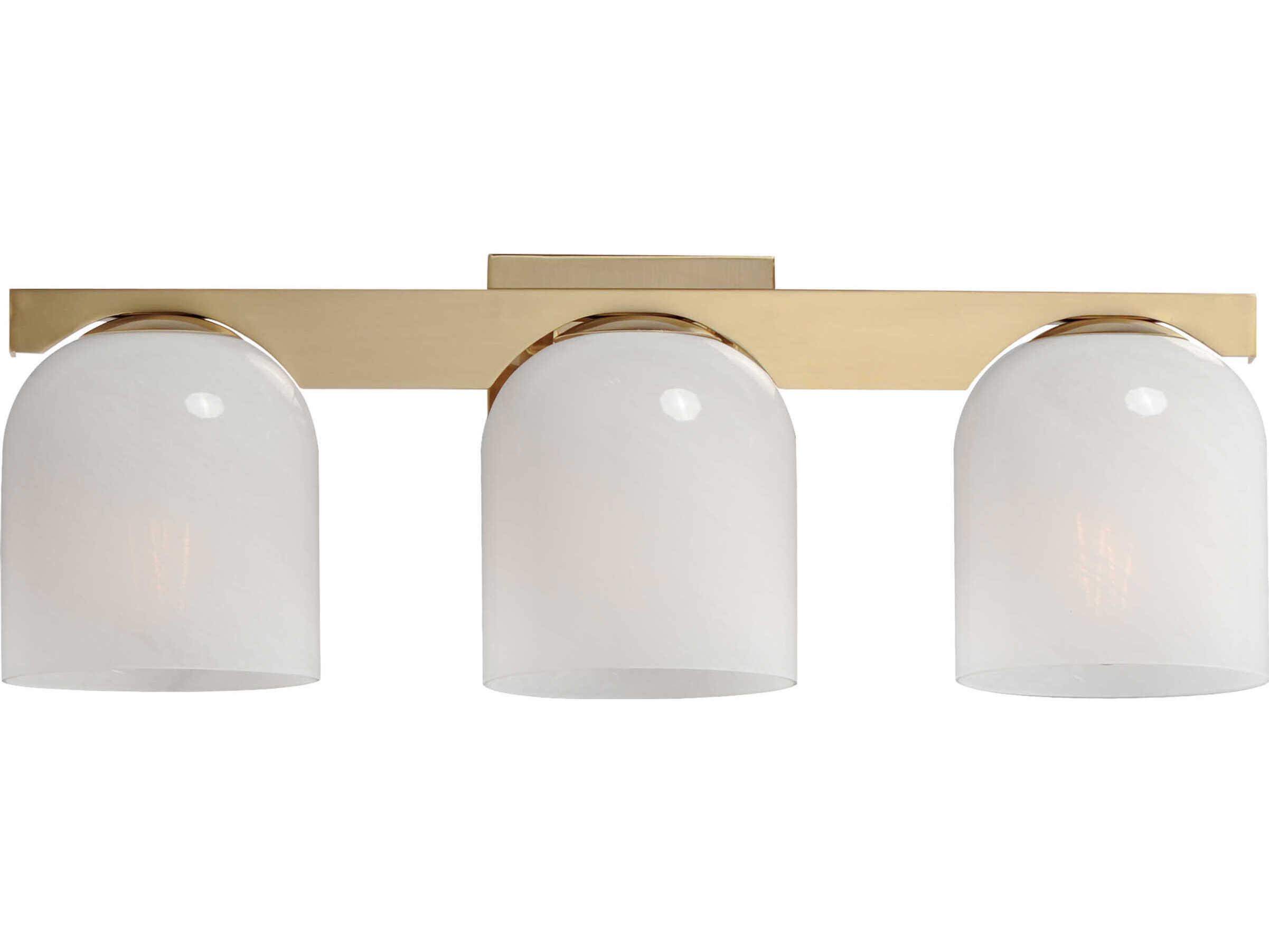 Maxim Lighting Scoop 3-Light Natural Aged Brass Vanity Light