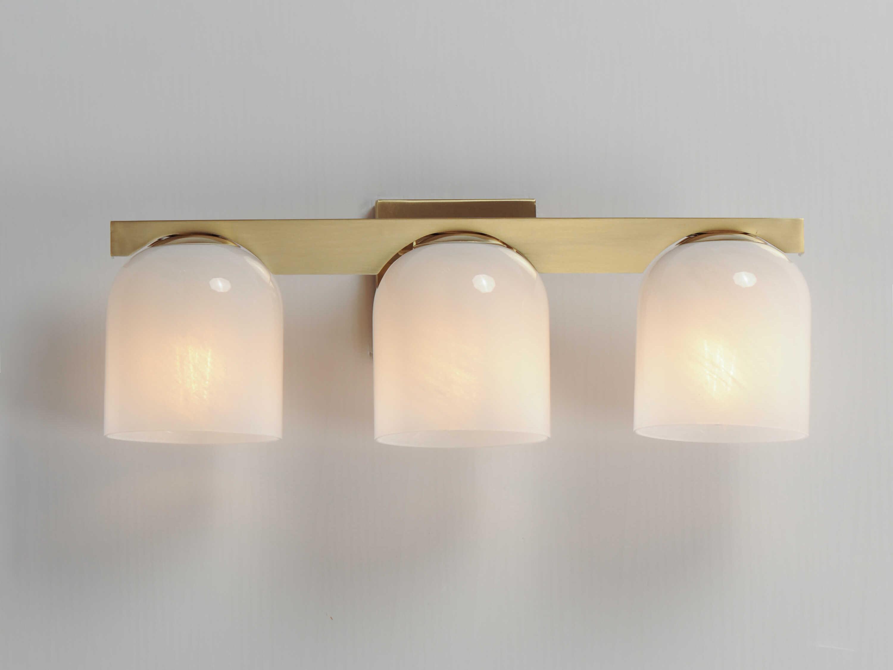 Maxim Lighting Scoop 3-Light Natural Aged Brass Vanity Light