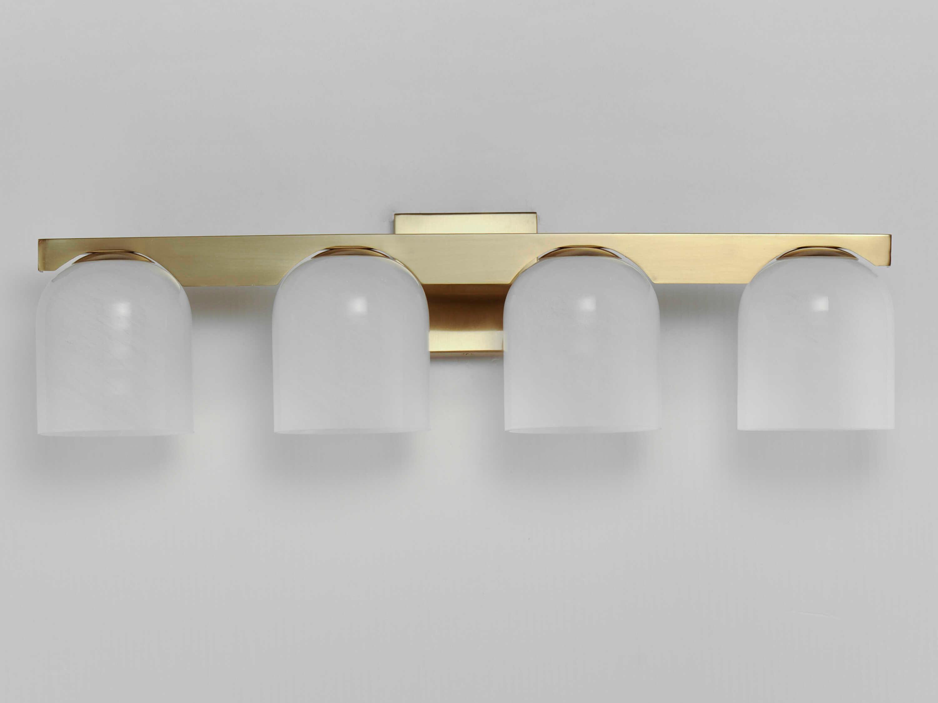 Maxim Lighting Scoop 4-Light Natural Aged Brass Vanity Light