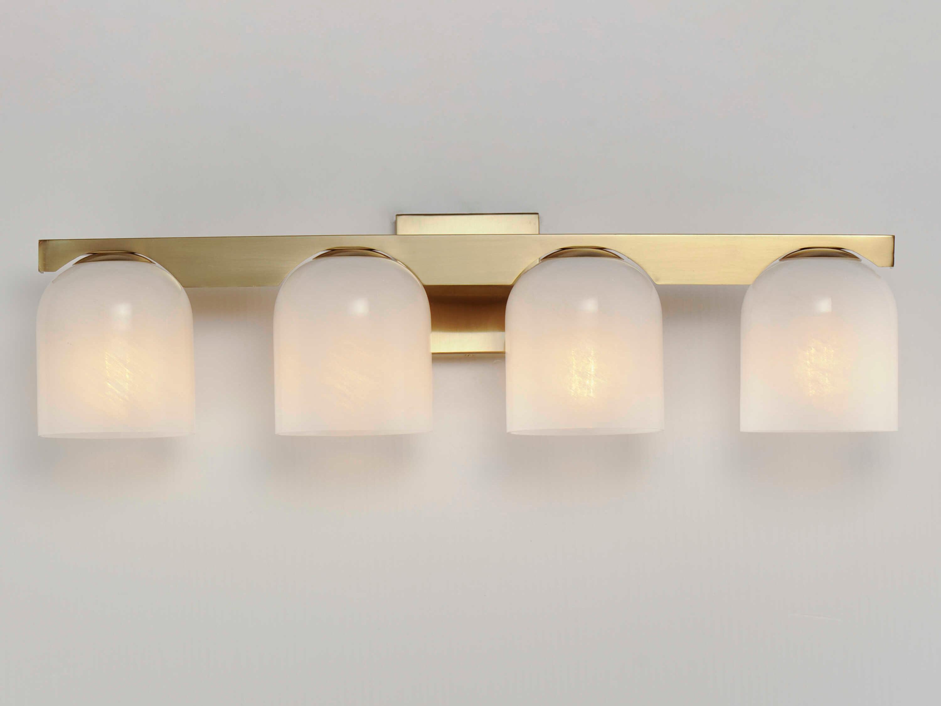 Maxim Lighting Scoop 4-Light Natural Aged Brass Vanity Light