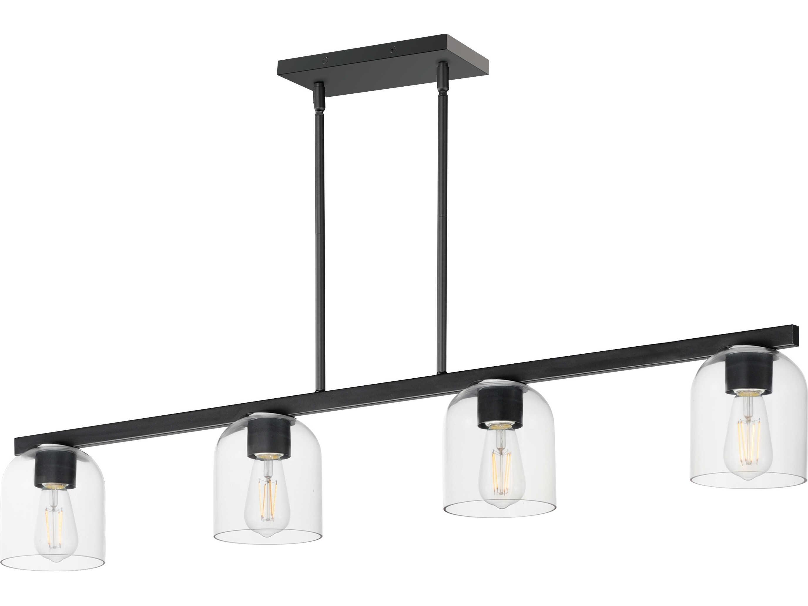 Maxim Lighting Scoop 4-Light Black Bell Island Pendant