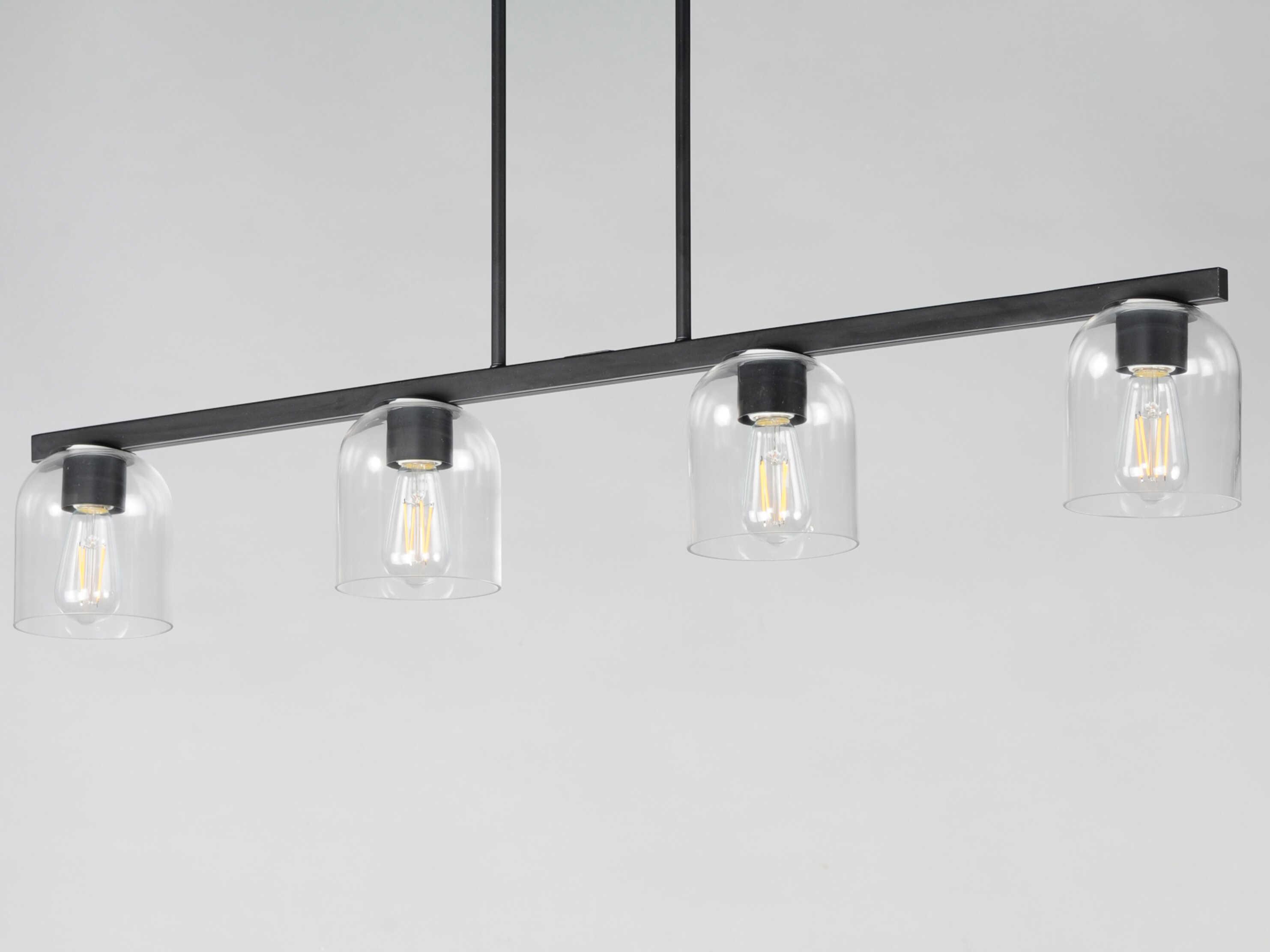 Maxim Lighting Scoop 4-Light Black Bell Island Pendant