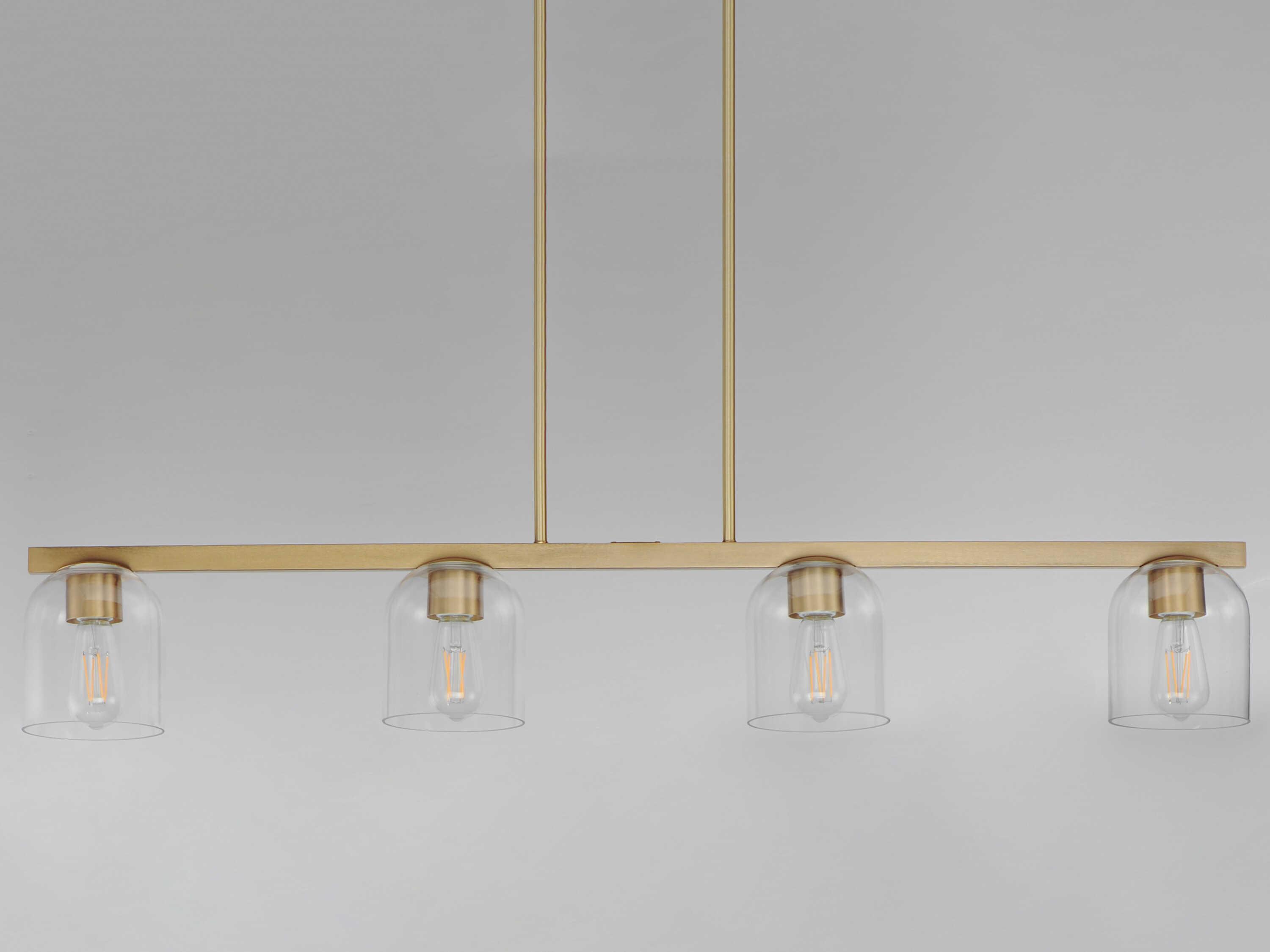 Maxim Lighting Scoop 4-Light Natural Aged Brass Bell Island Pendant