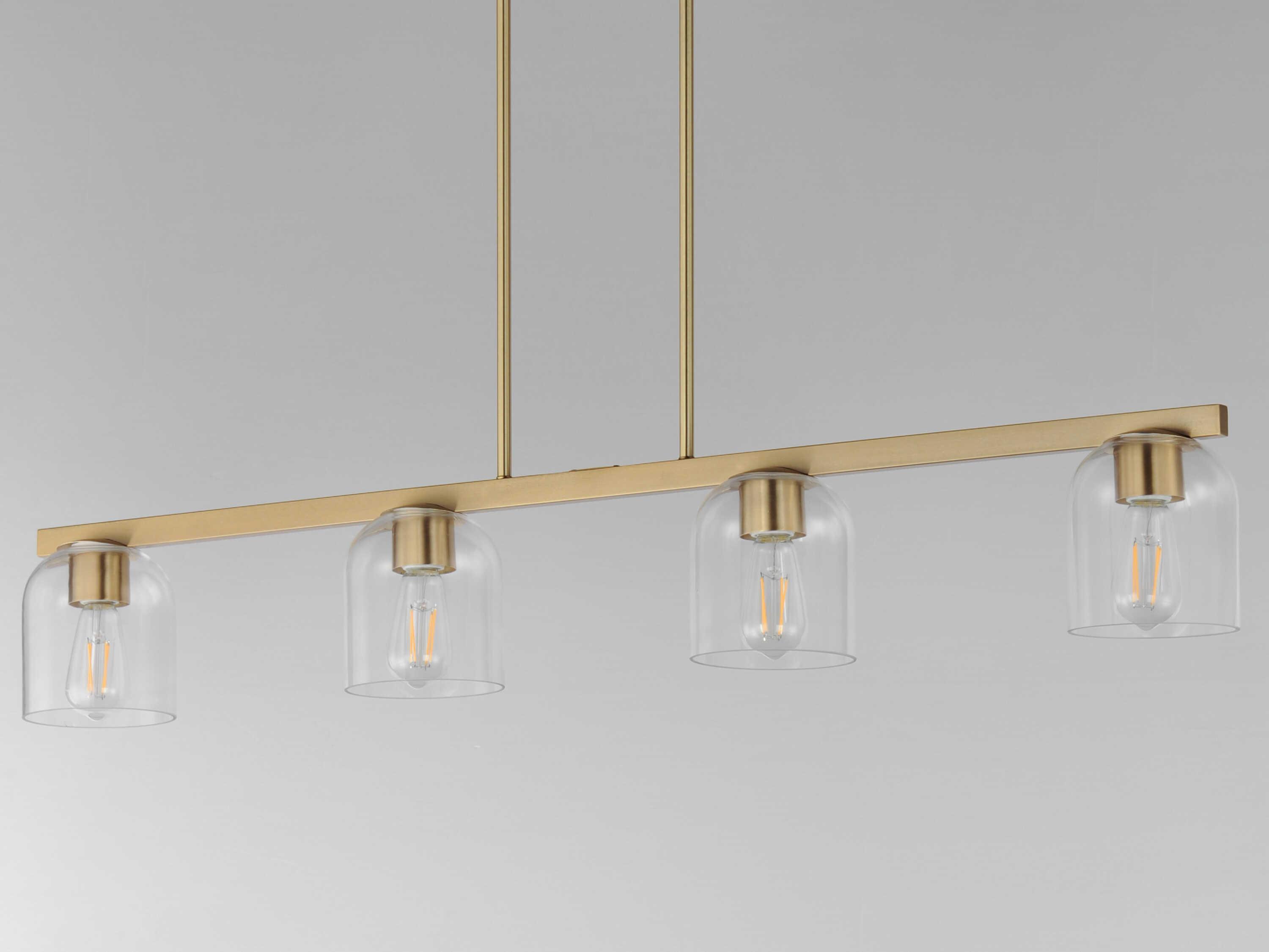 Maxim Lighting Scoop 4-Light Natural Aged Brass Bell Island Pendant