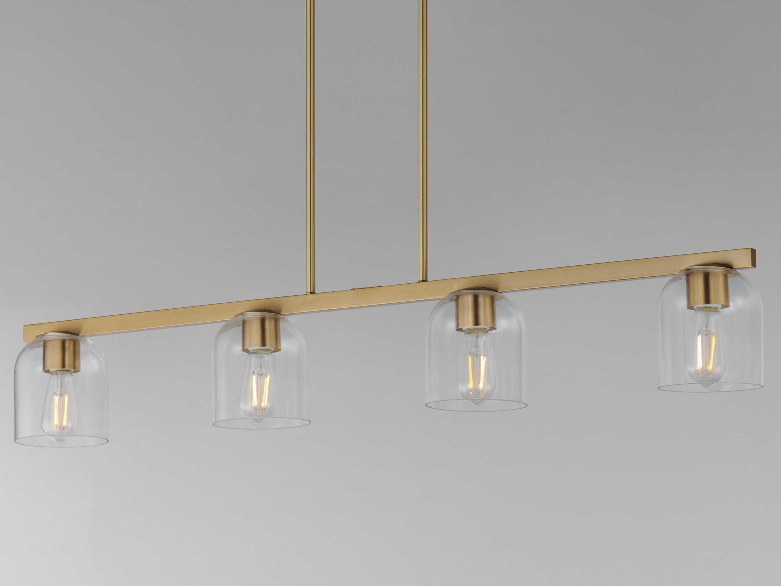 Maxim Lighting Scoop 4-Light Natural Aged Brass Bell Island Pendant