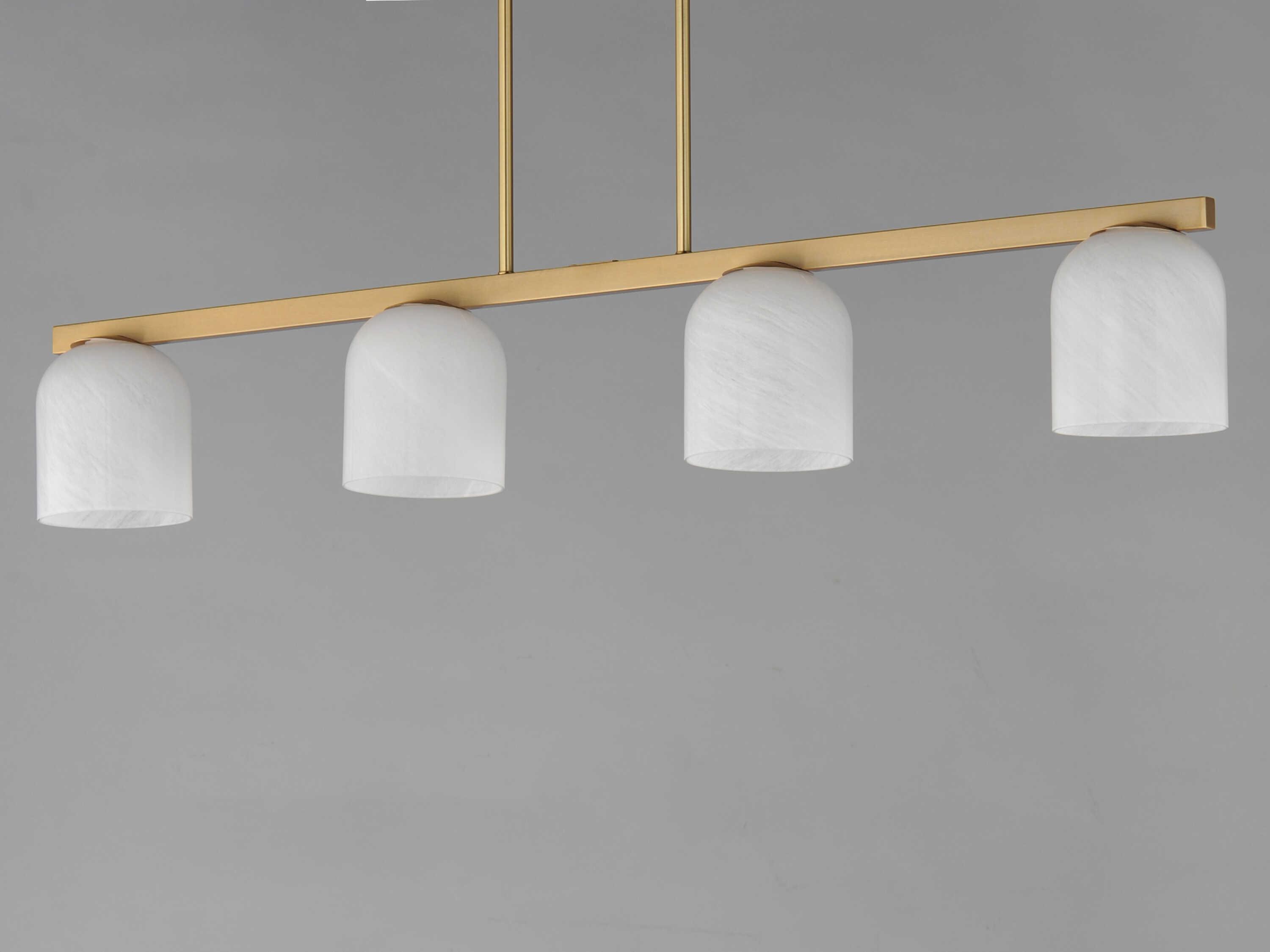 Maxim Lighting Scoop 4-Light Natural Aged Brass Bell Island Pendant