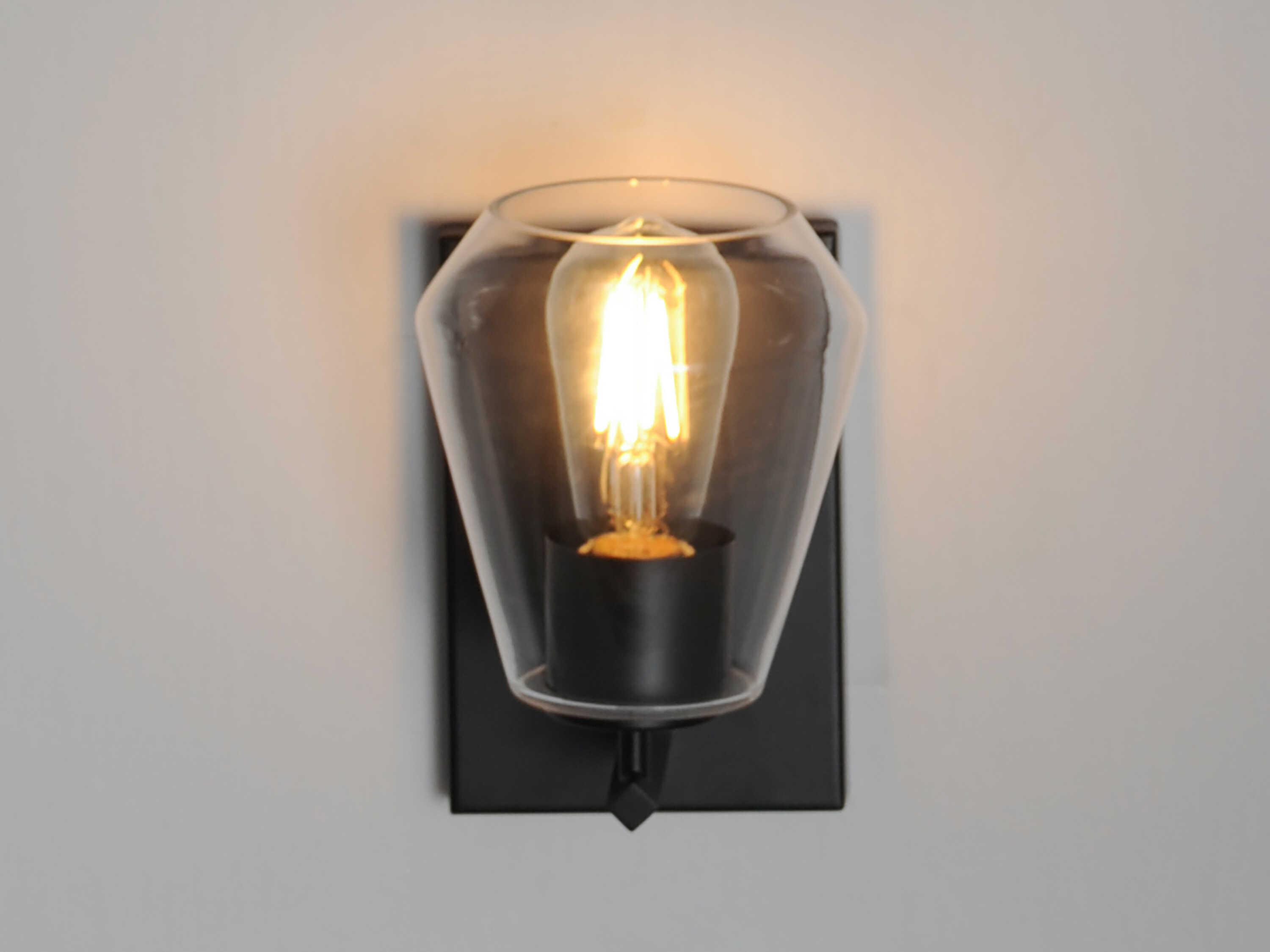 Maxim Lighting Geode 1-Light Black Wall Sconce