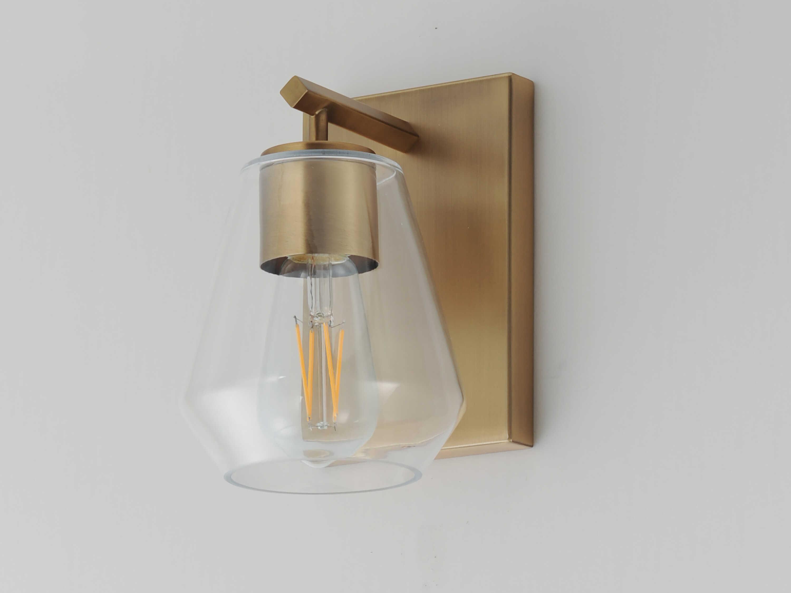 Maxim Lighting Geode 1-Light Natural Aged Brass Wall Sconce