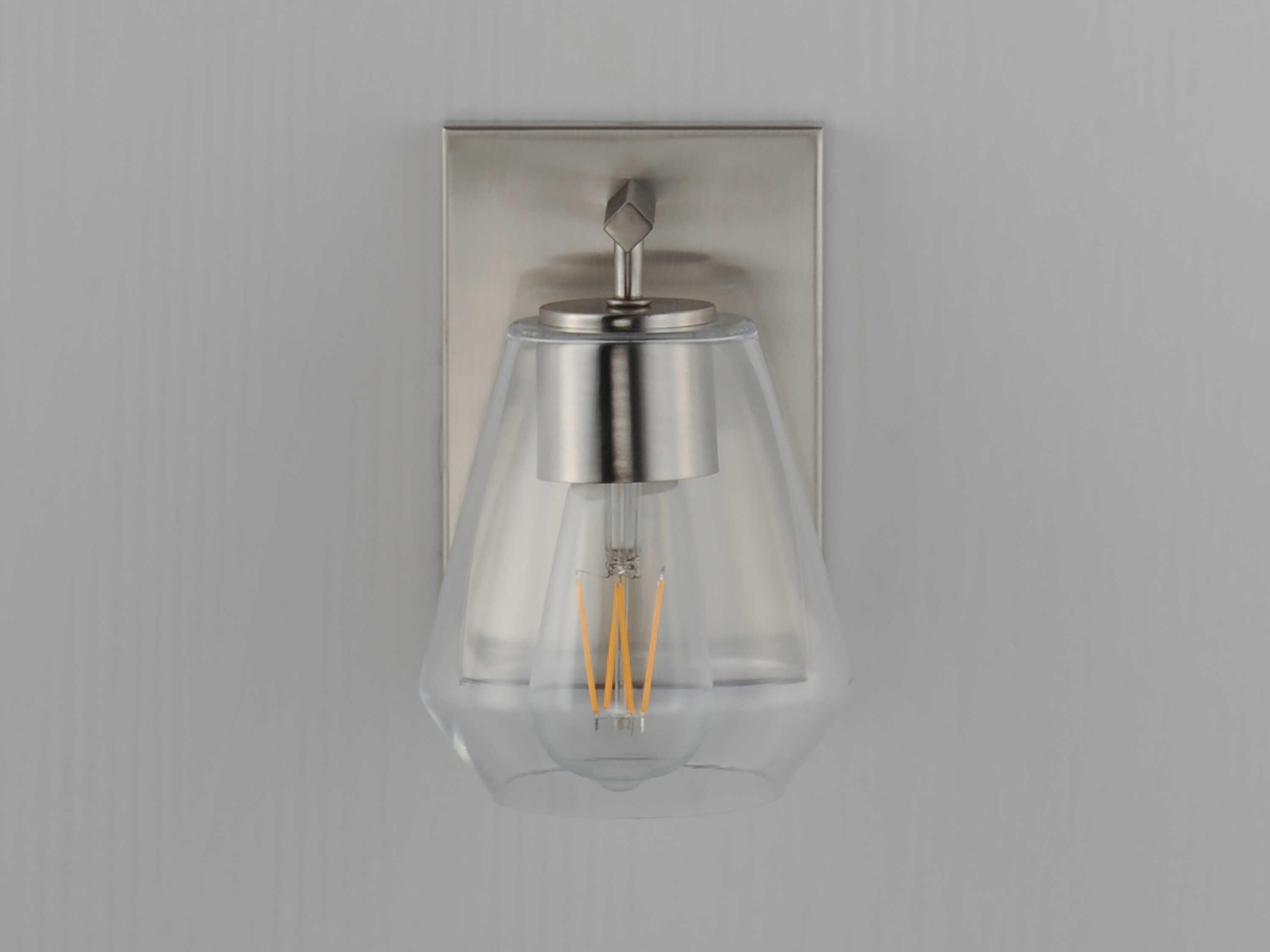 Maxim Lighting Geode 1-Light Satin Nickel Wall Sconce