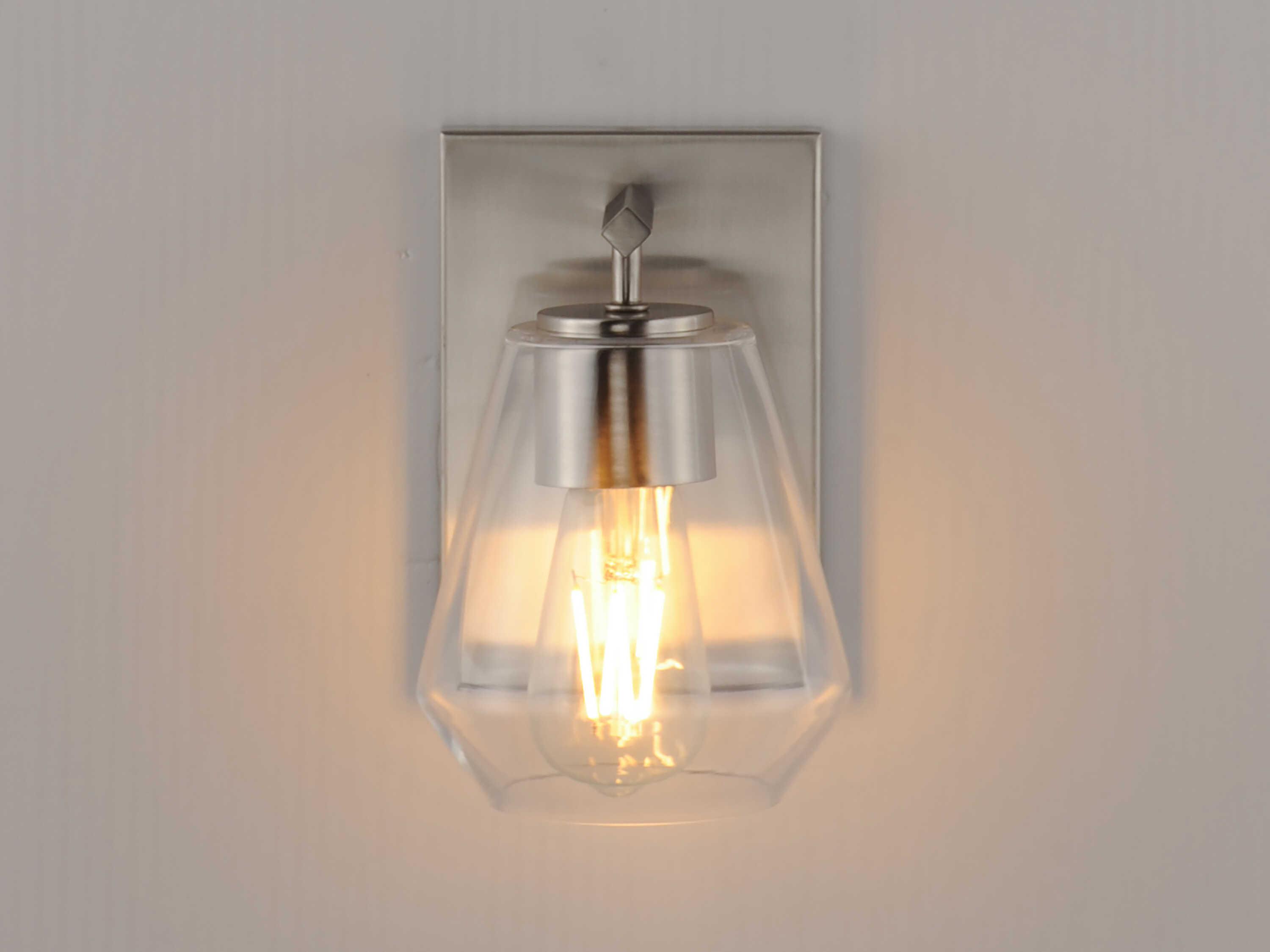 Maxim Lighting Geode 1-Light Satin Nickel Wall Sconce