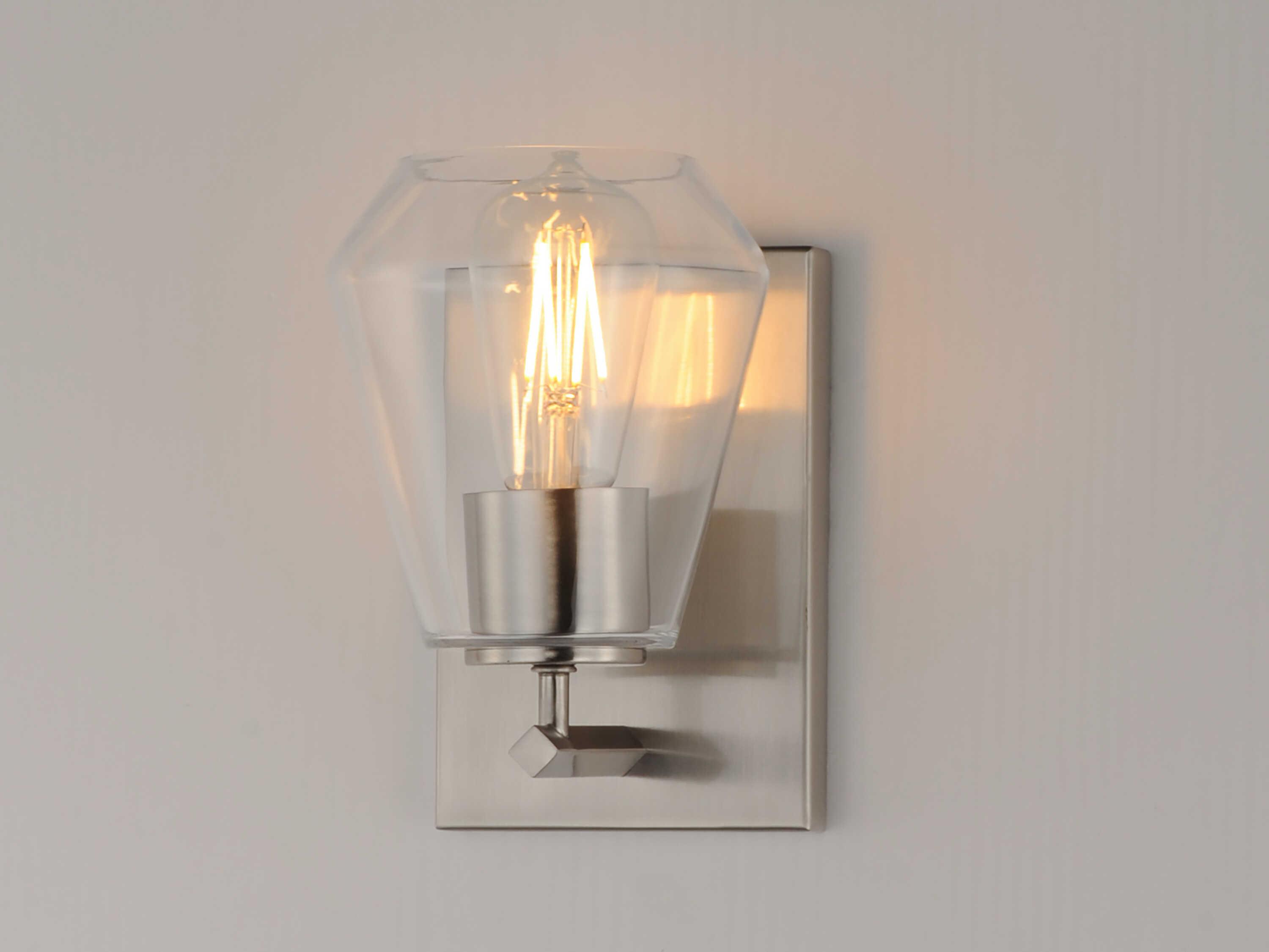 Maxim Lighting Geode 1-Light Satin Nickel Wall Sconce