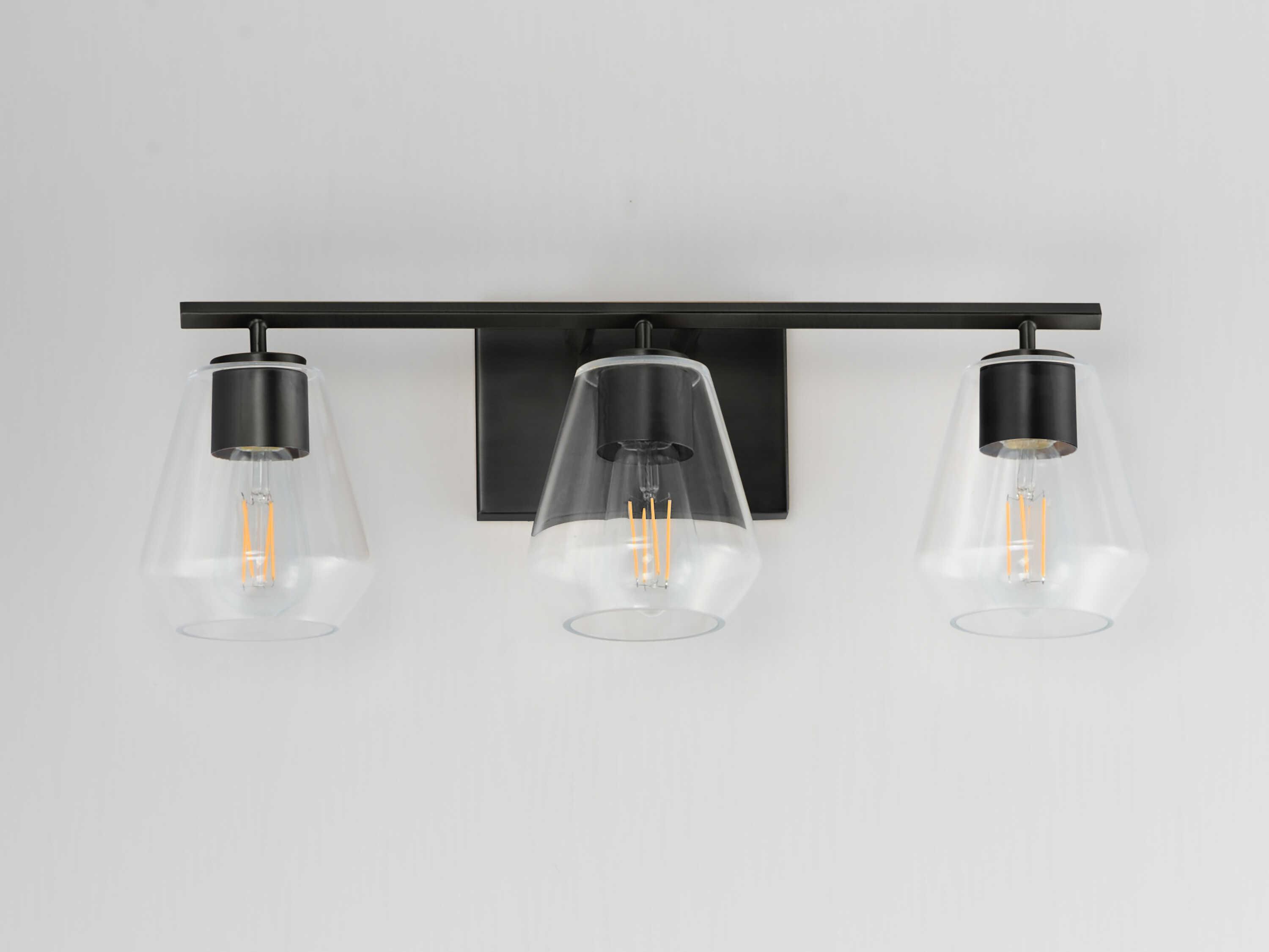 Maxim Lighting Geode 3-Light Black Vanity Light