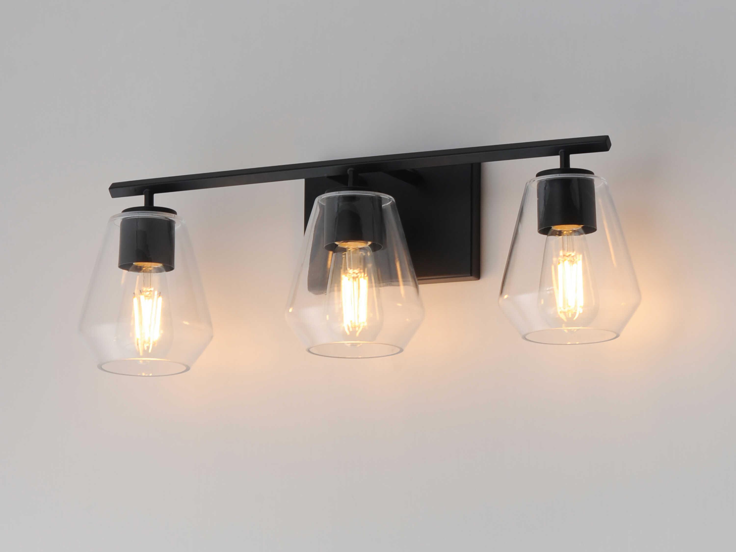 Maxim Lighting Geode 3-Light Black Vanity Light