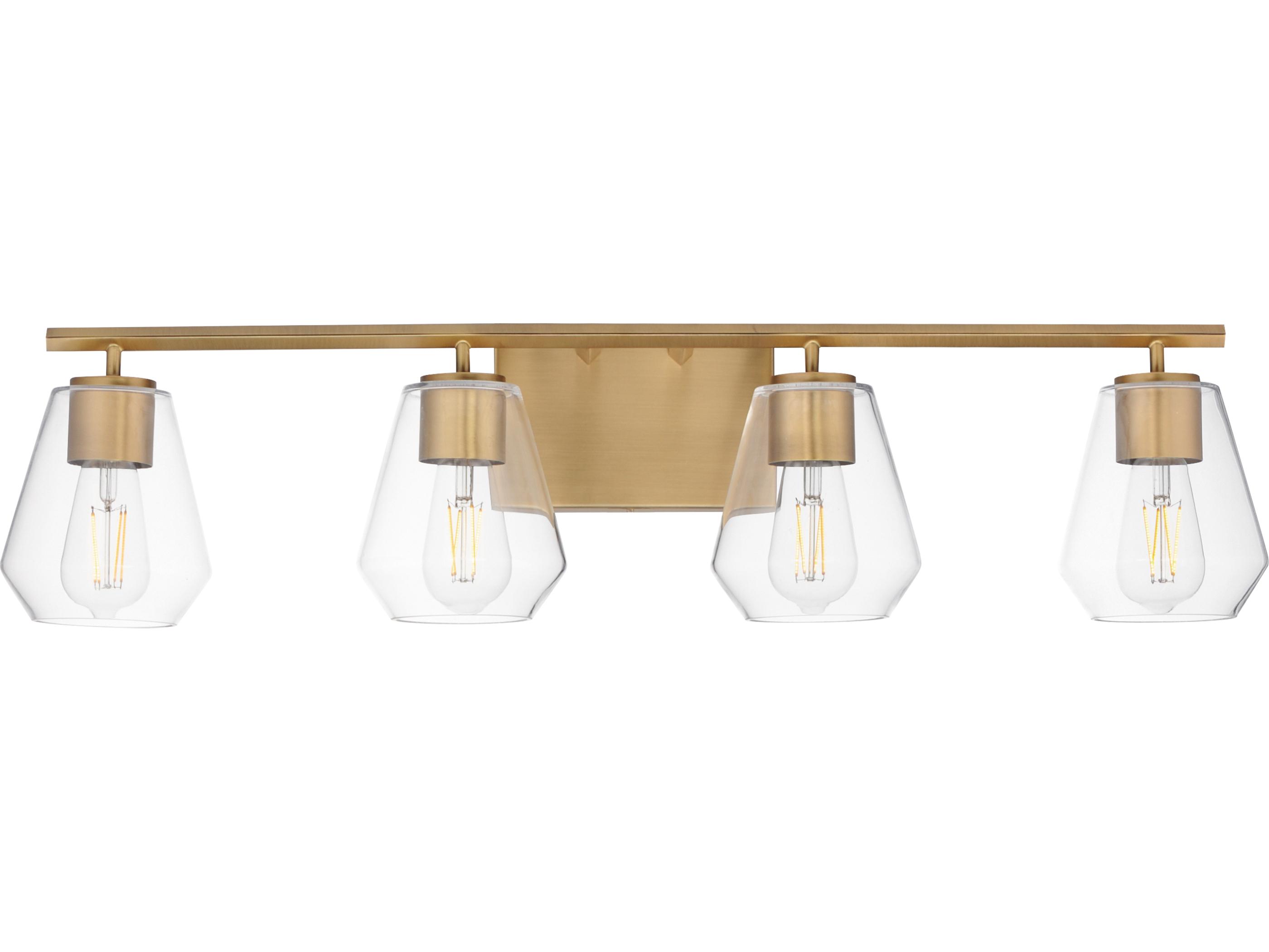 Maxim Lighting Geode 4-Light Natural Aged Brass Vanity Light